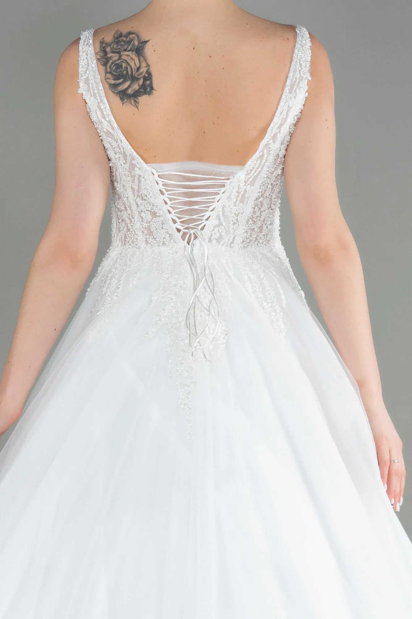 Ecru-Wedding Dress ABG011