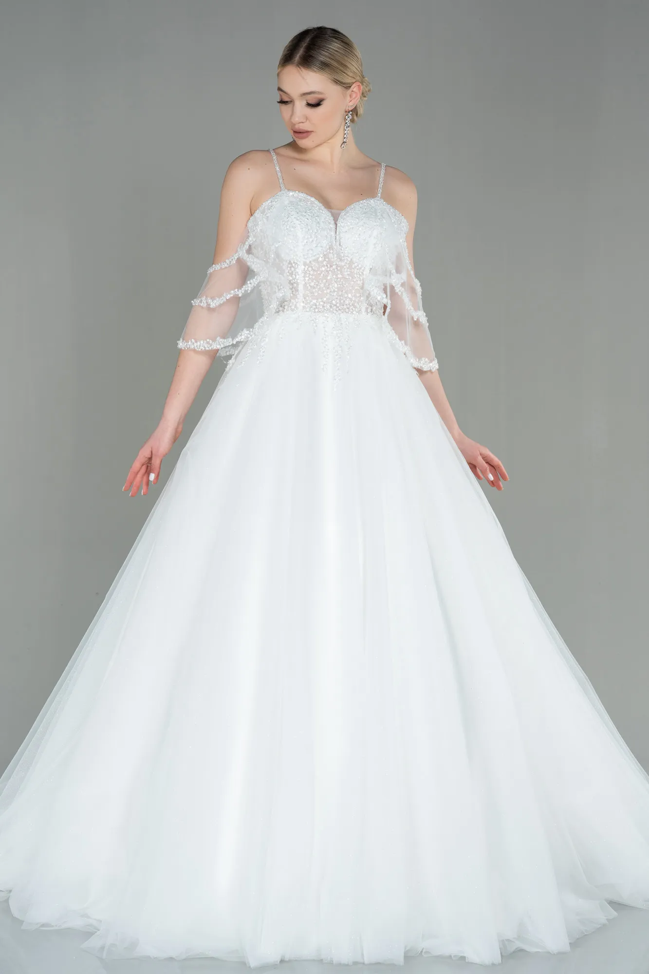 Ecru-Wedding Dress ABG013
