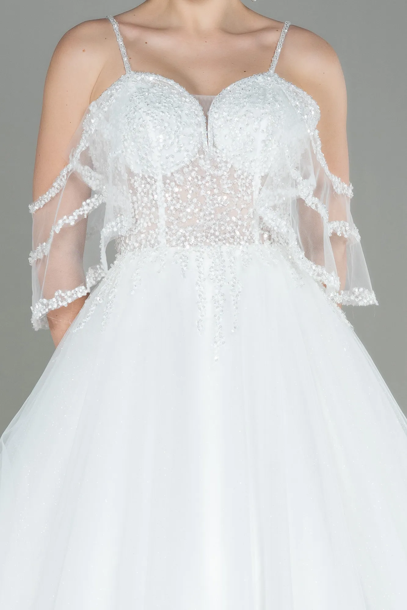 Ecru-Wedding Dress ABG013