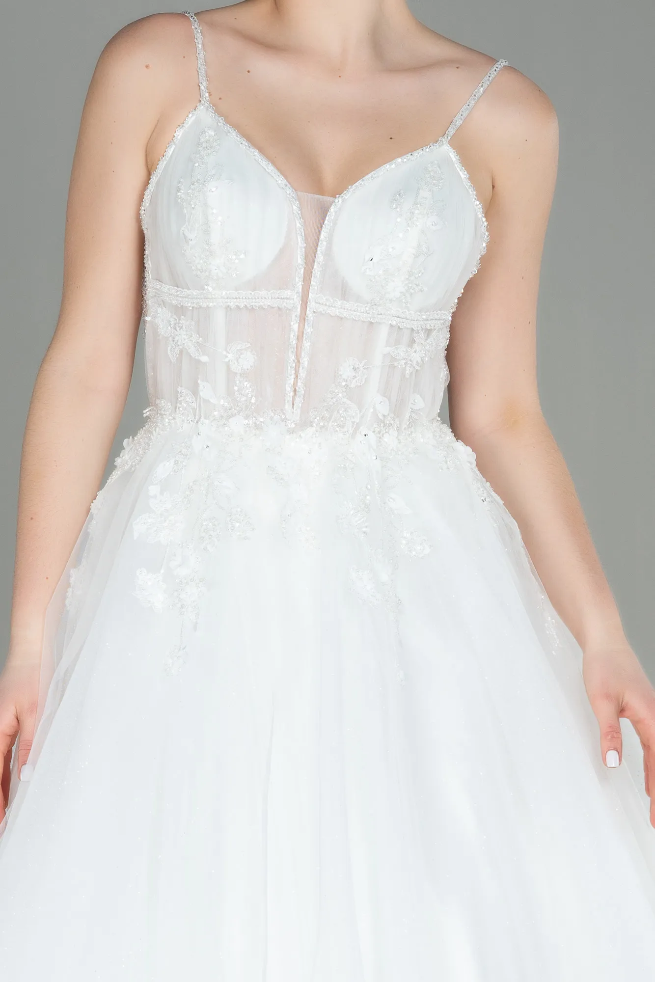 Ecru-Wedding Dress ABG014