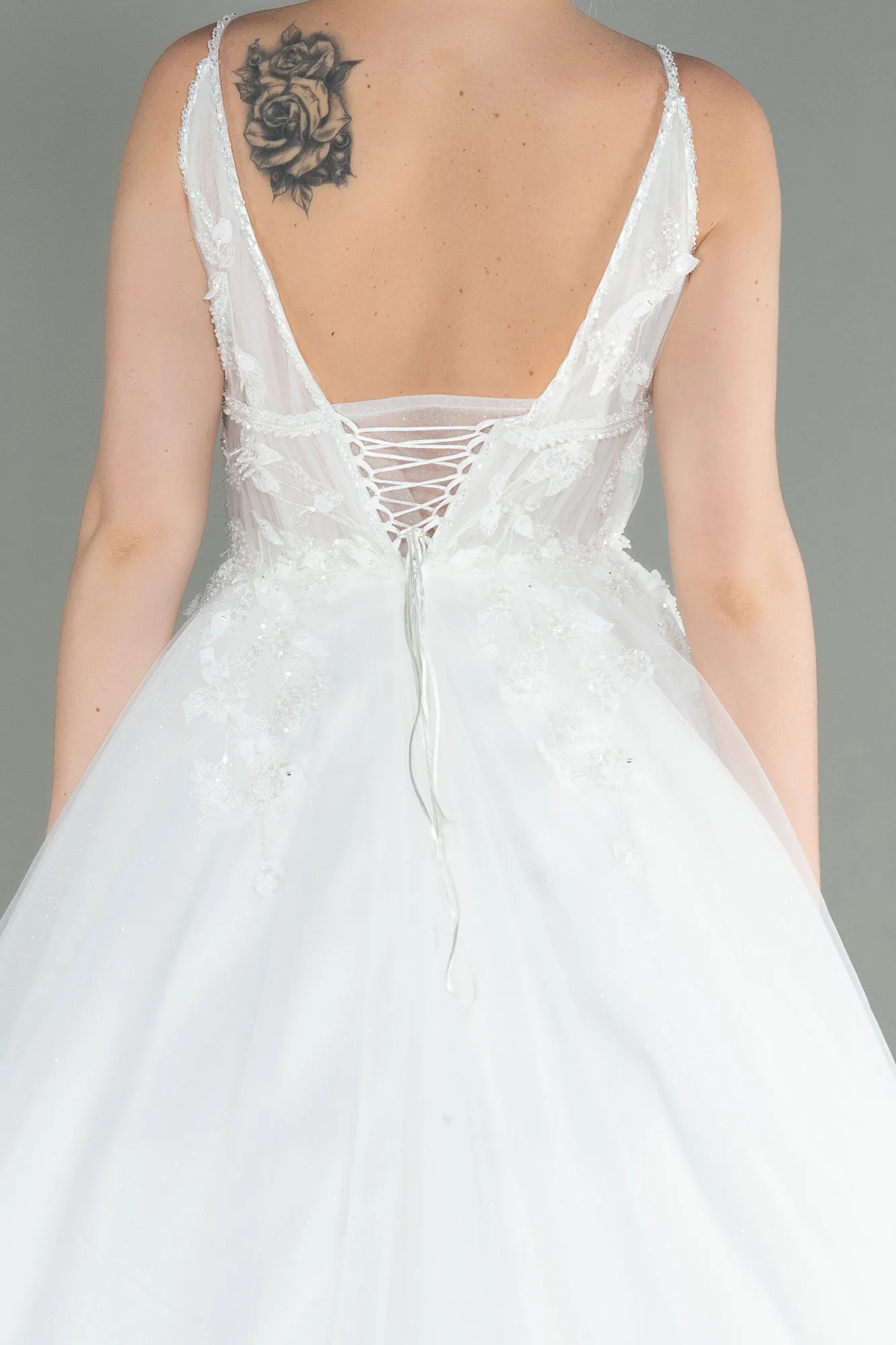 Ecru-Wedding Dress ABG014