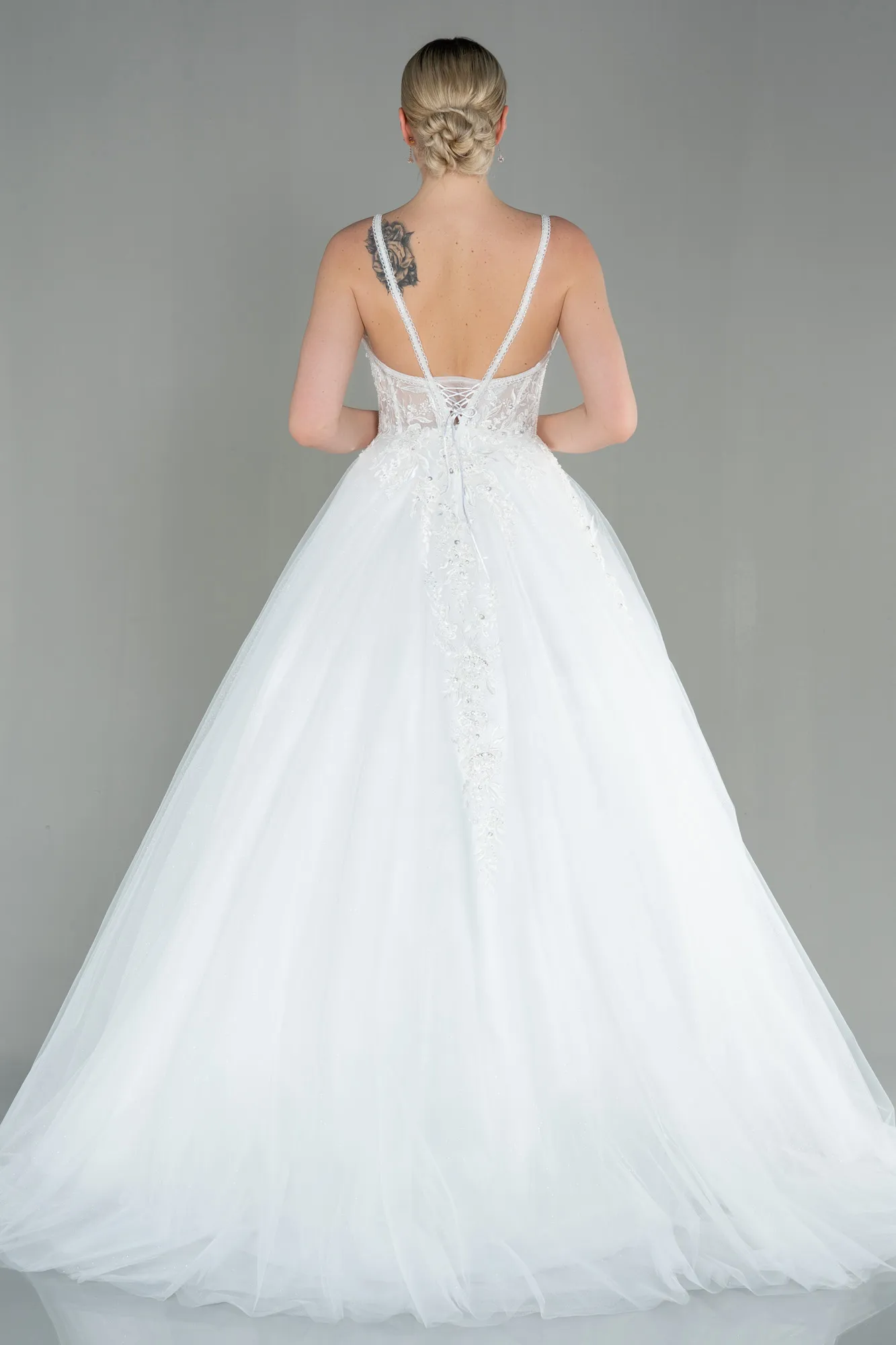 Ecru-Wedding Dress ABG015