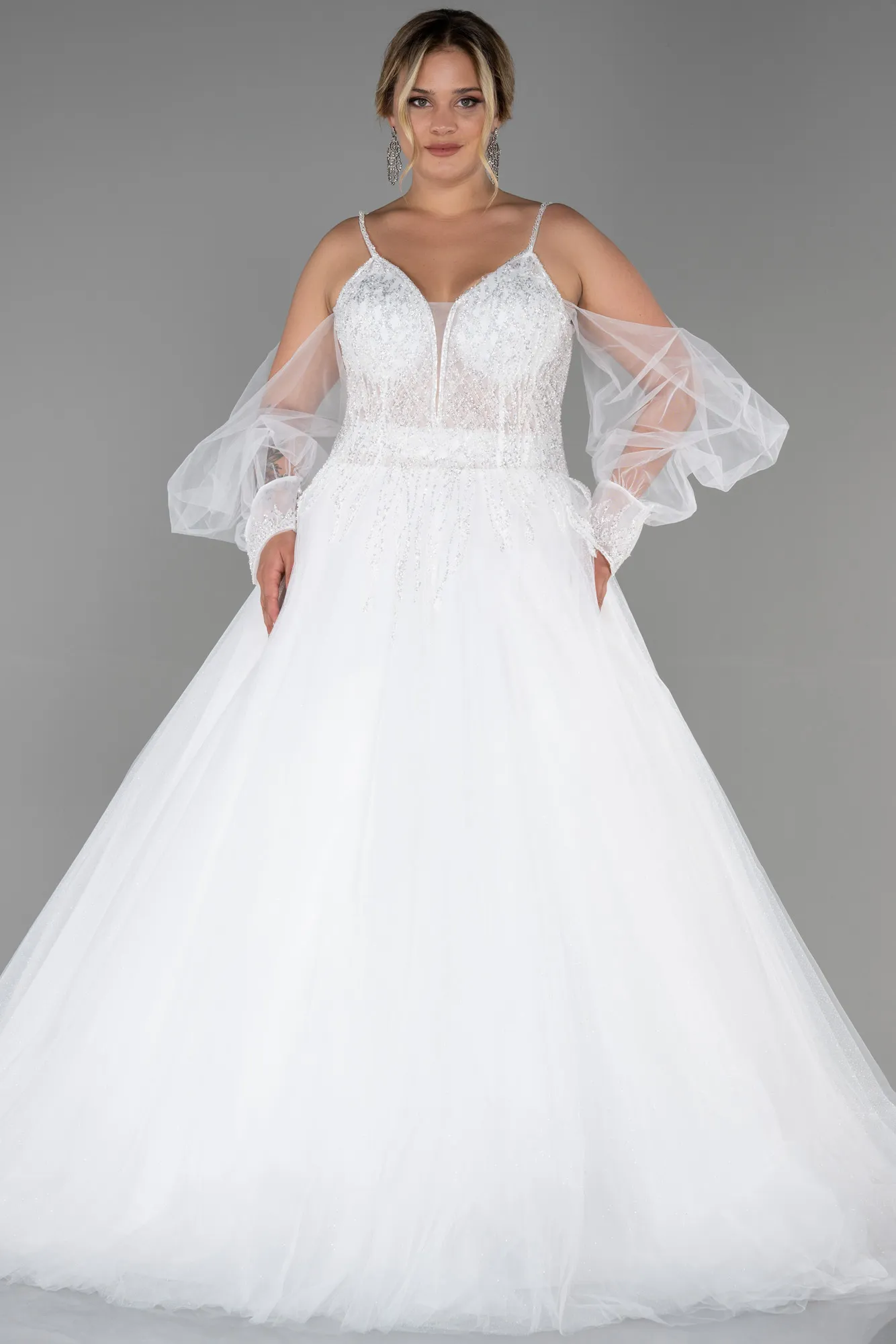 Ecru-Wedding Dress ABG023