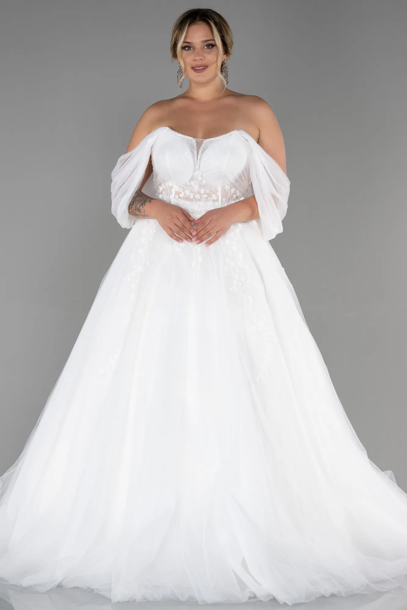 Ecru-Wedding Dress ABG028