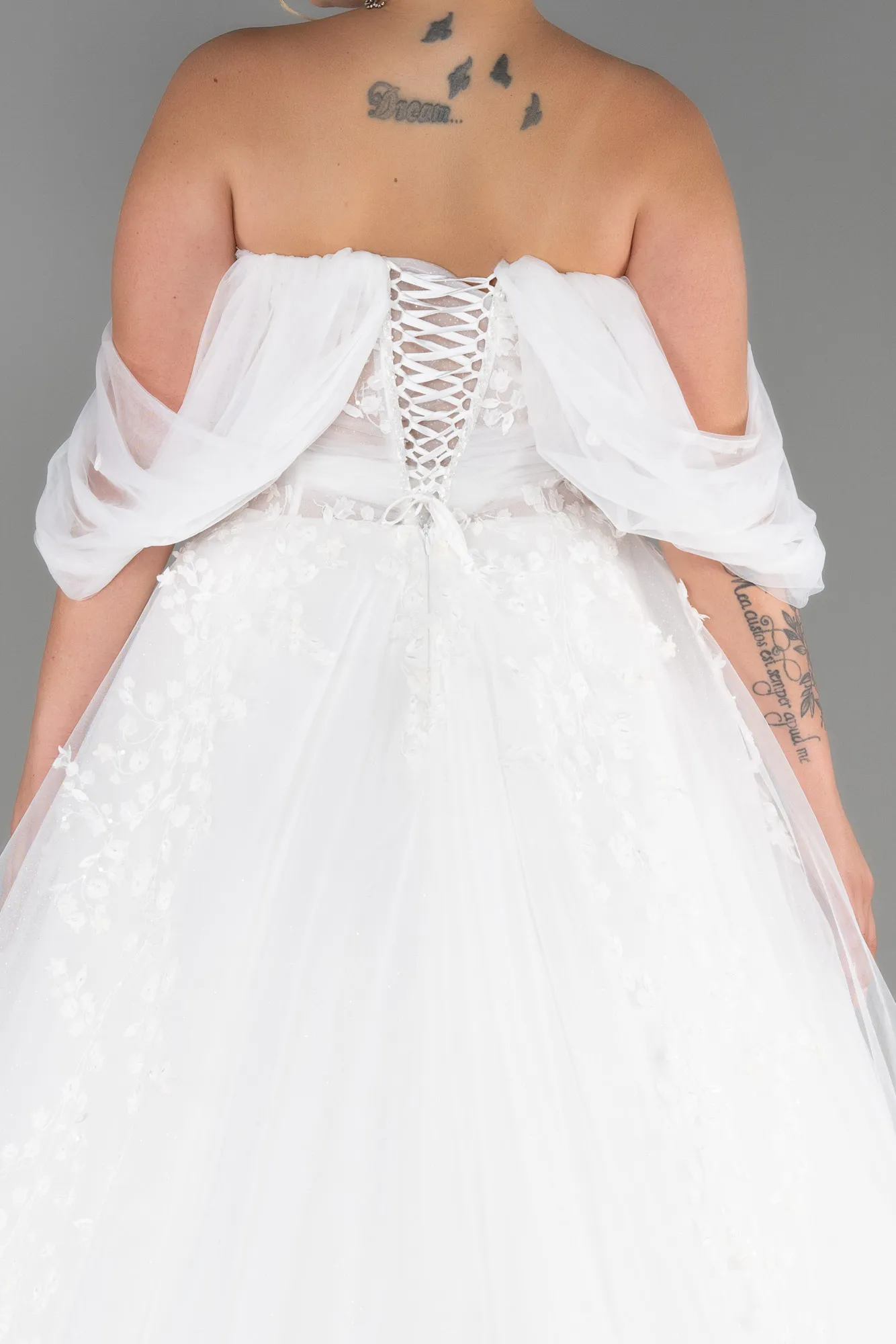 Ecru-Wedding Dress ABG028