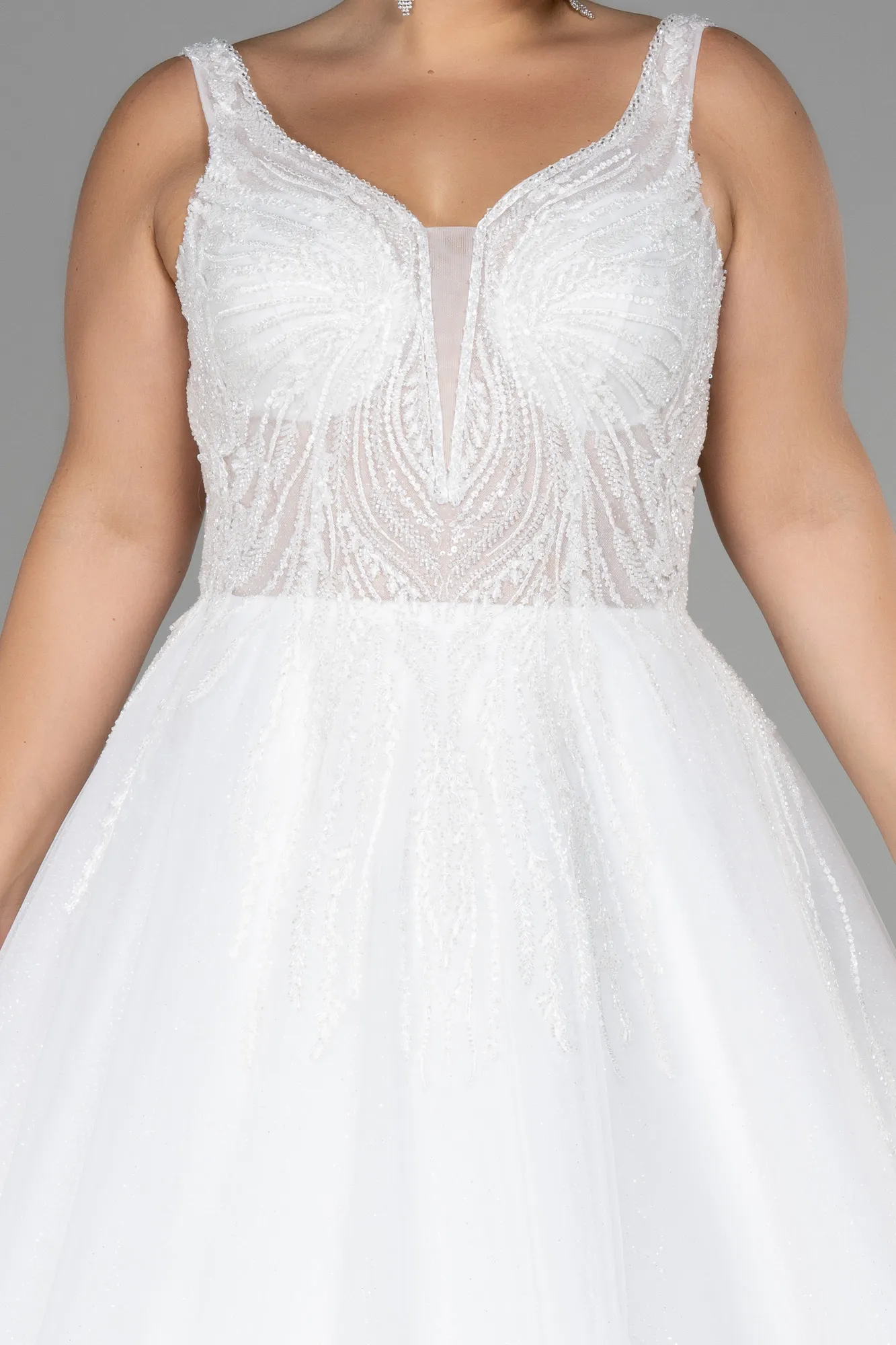 Ecru-Wedding Dress ABG029