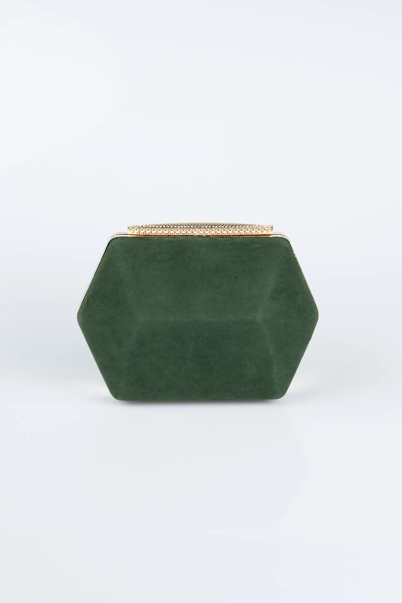 Emerald Green-Gold-Suede Night Bag SH837