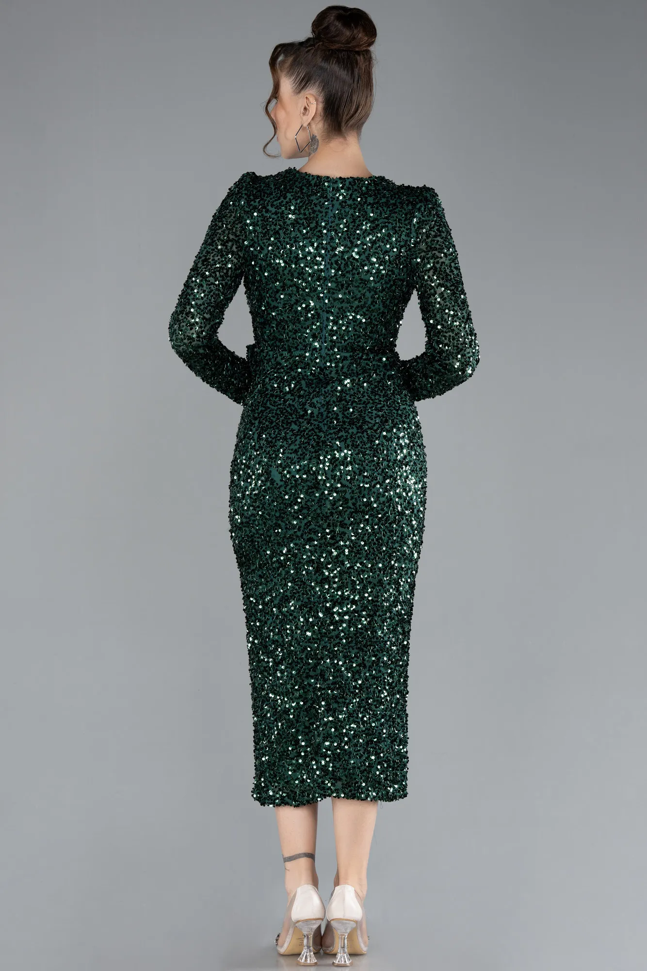 Emerald Green-Cocktail Dress Midi ABK2179