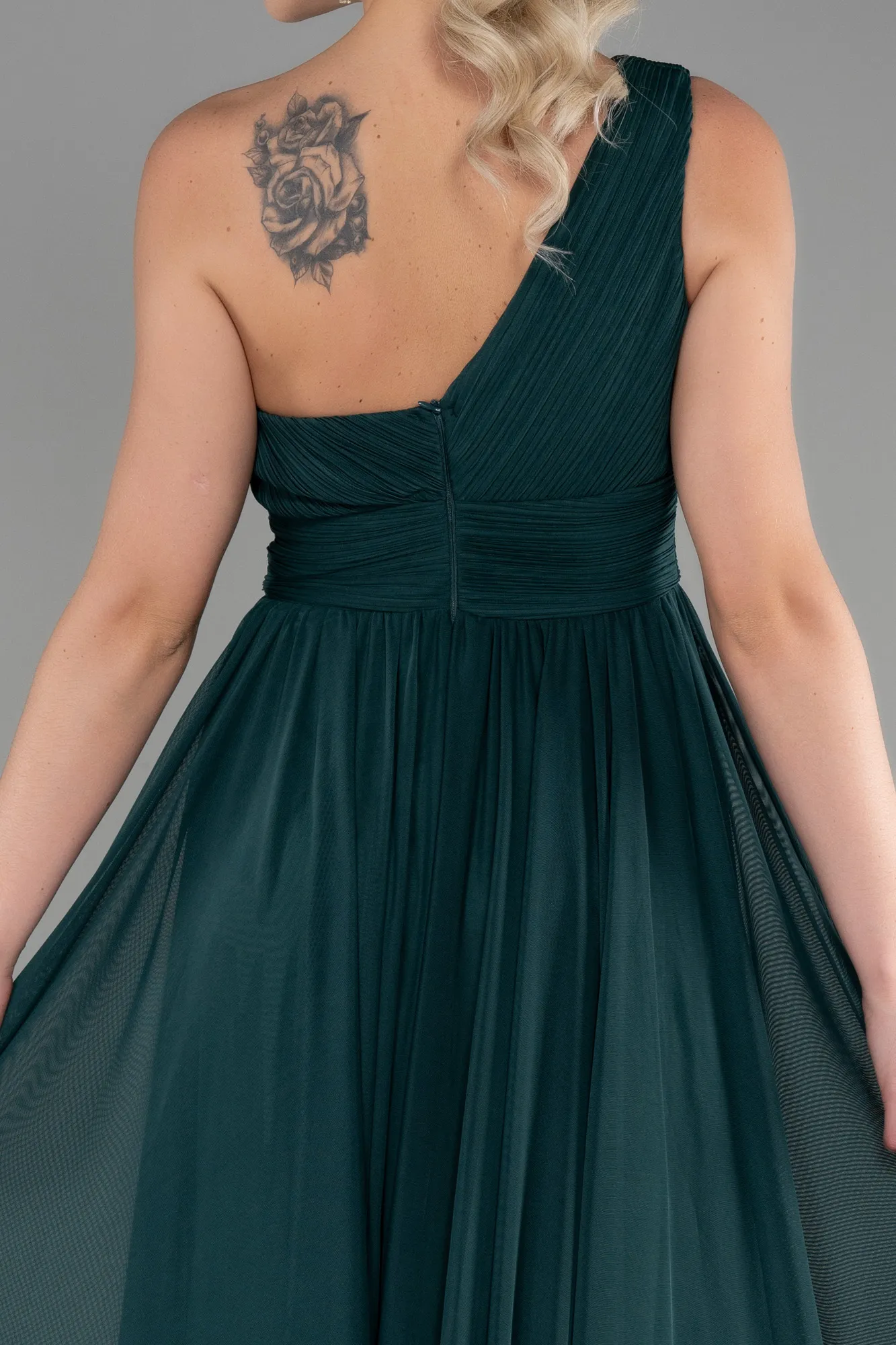 Emerald Green-Long Chiffon Evening Dress ABU3309