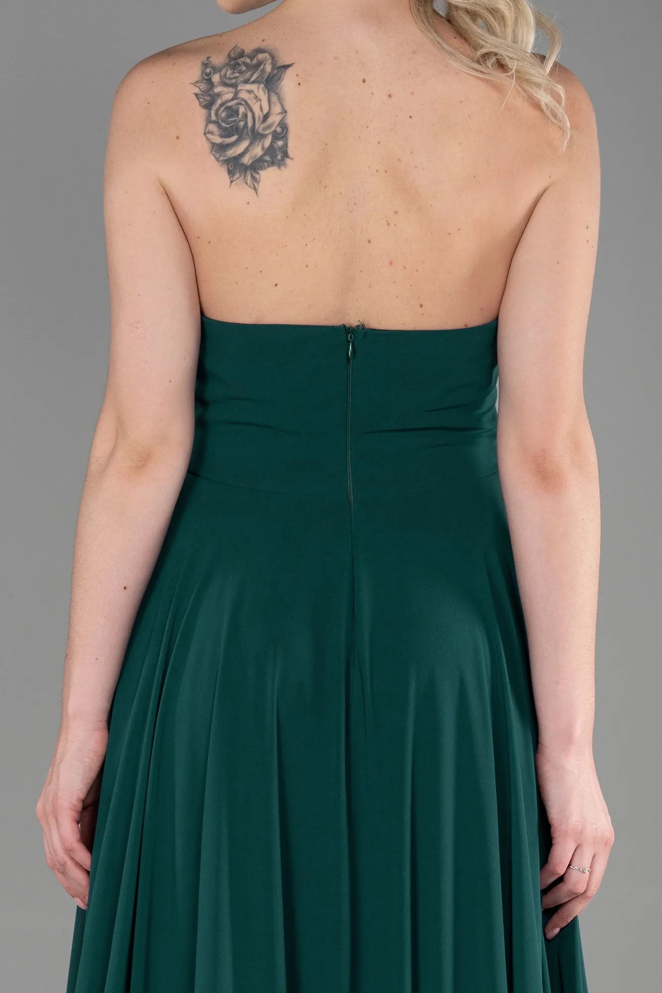 Emerald Green-Long Chiffon Evening Dress ABU3343