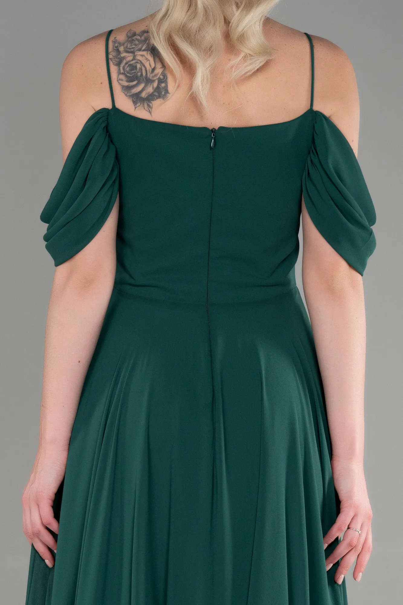 Emerald Green-Long Chiffon Evening Dress ABU3626