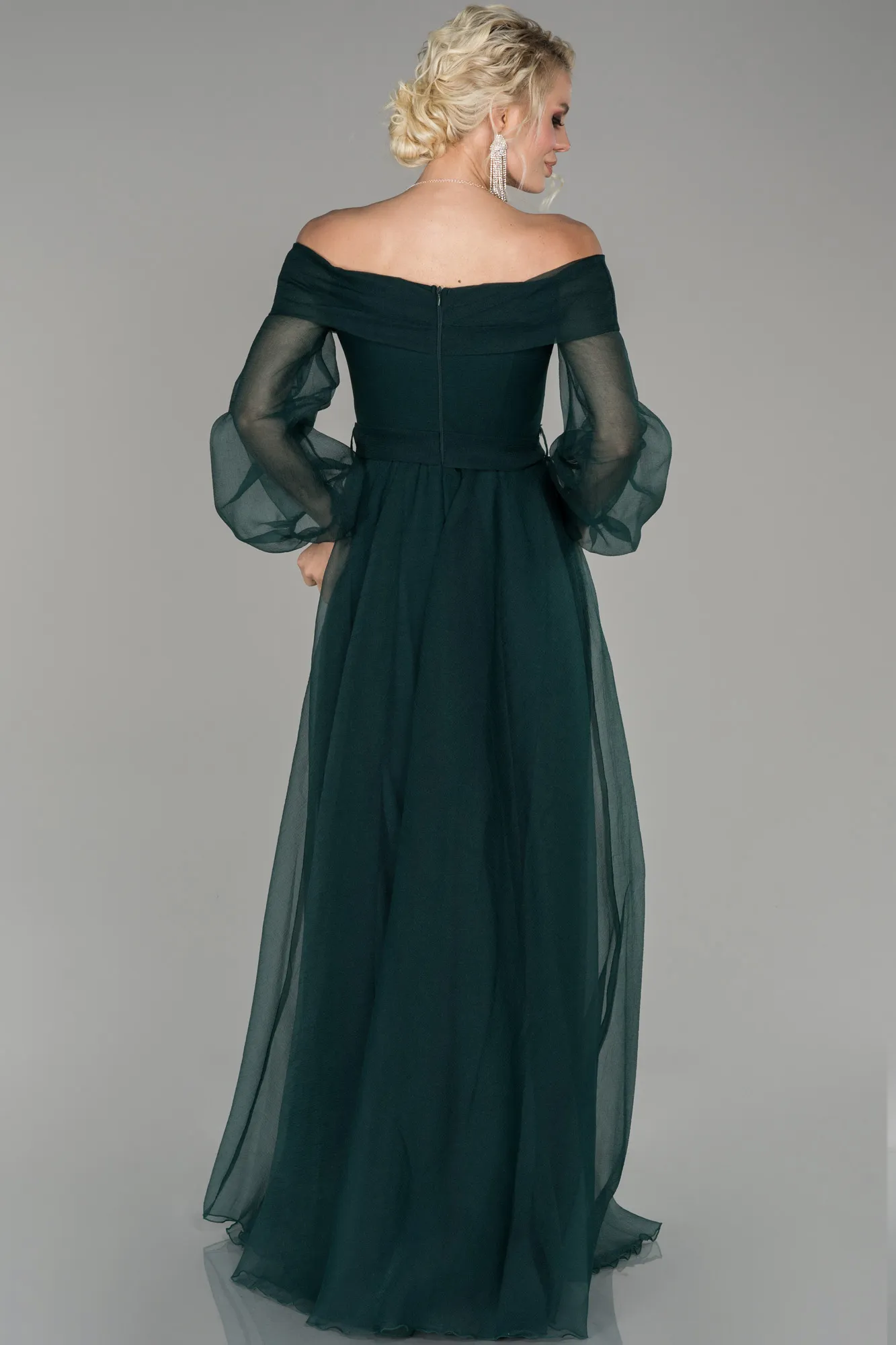 Emerald Green-Long Engagement Dress ABU1468