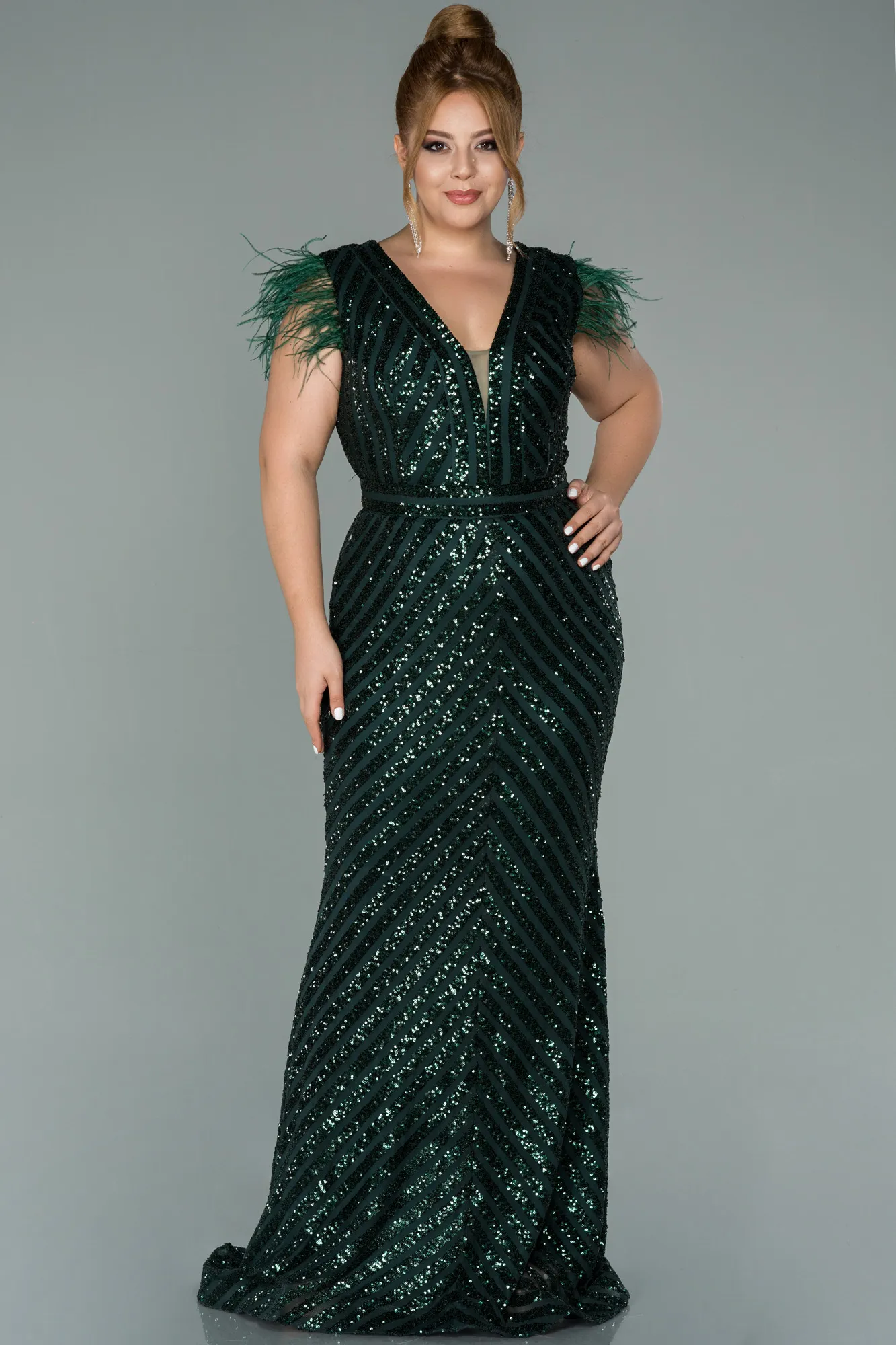 Emerald Green-Long Evening Dress ABU1044