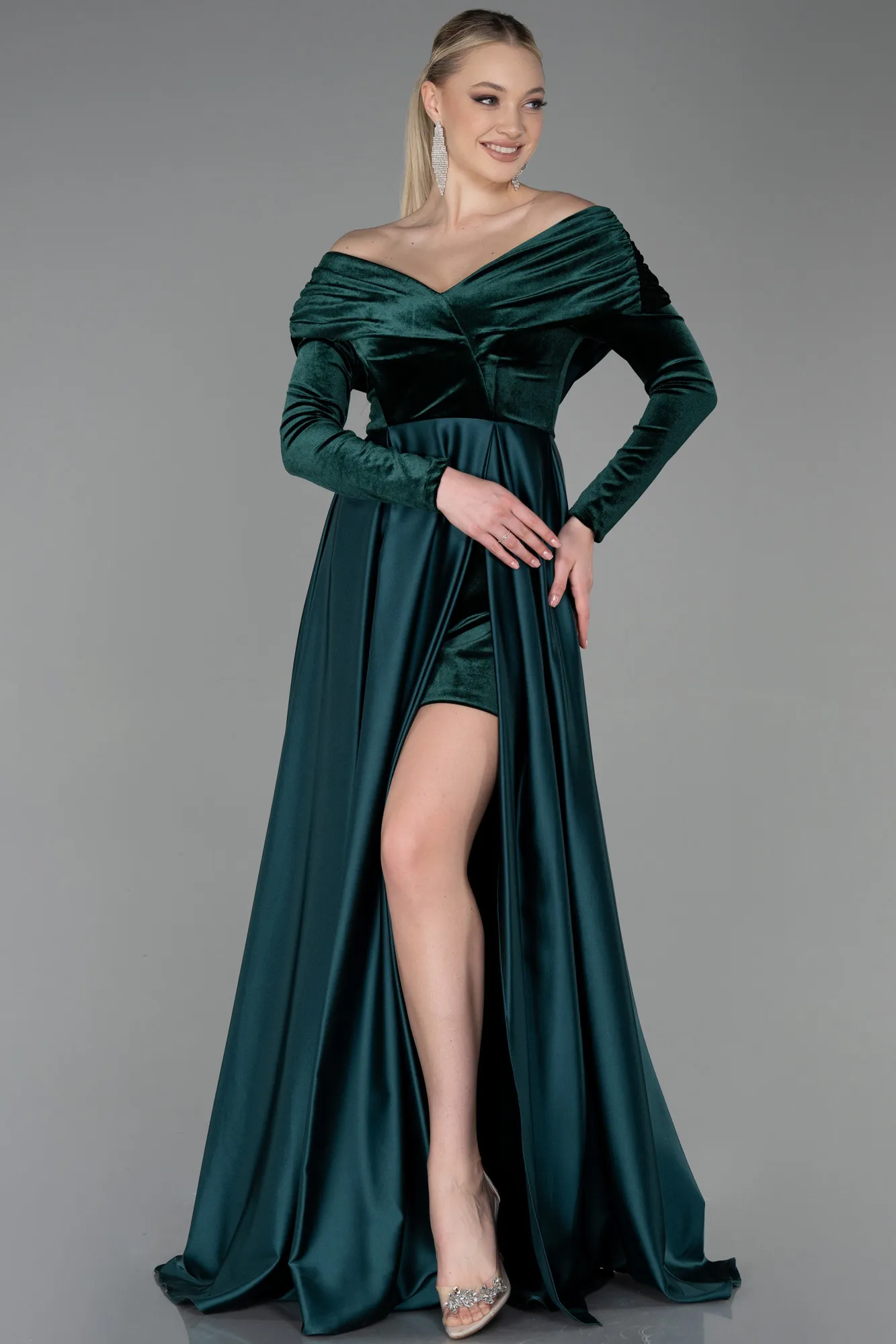Emerald Green-Long Evening Dress ABU2083