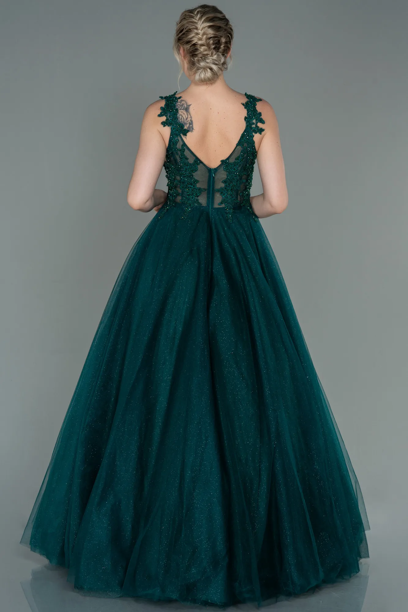 Emerald Green-Long Evening Dress ABU2278