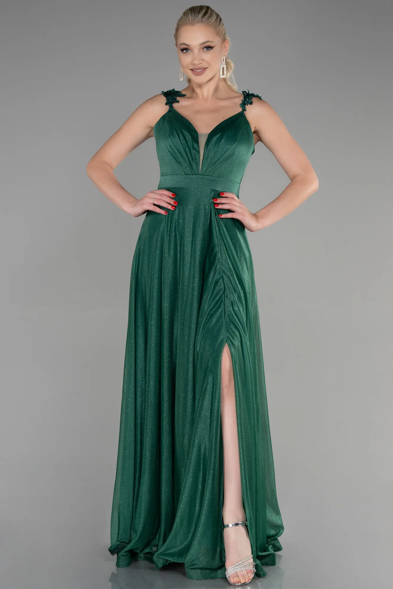 Emerald Green-Long Evening Dress ABU2307