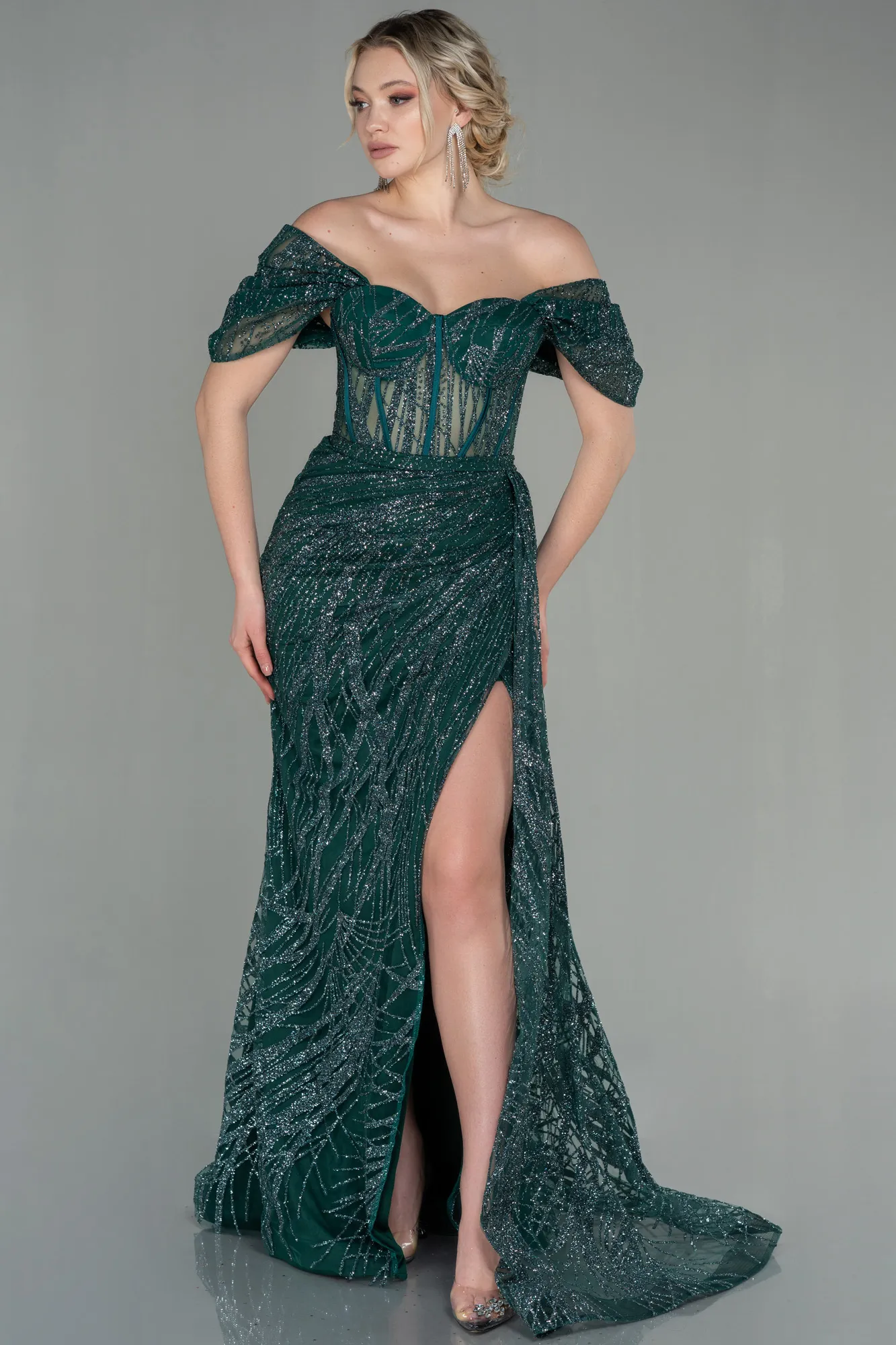 Emerald Green-Long Evening Dress ABU2706