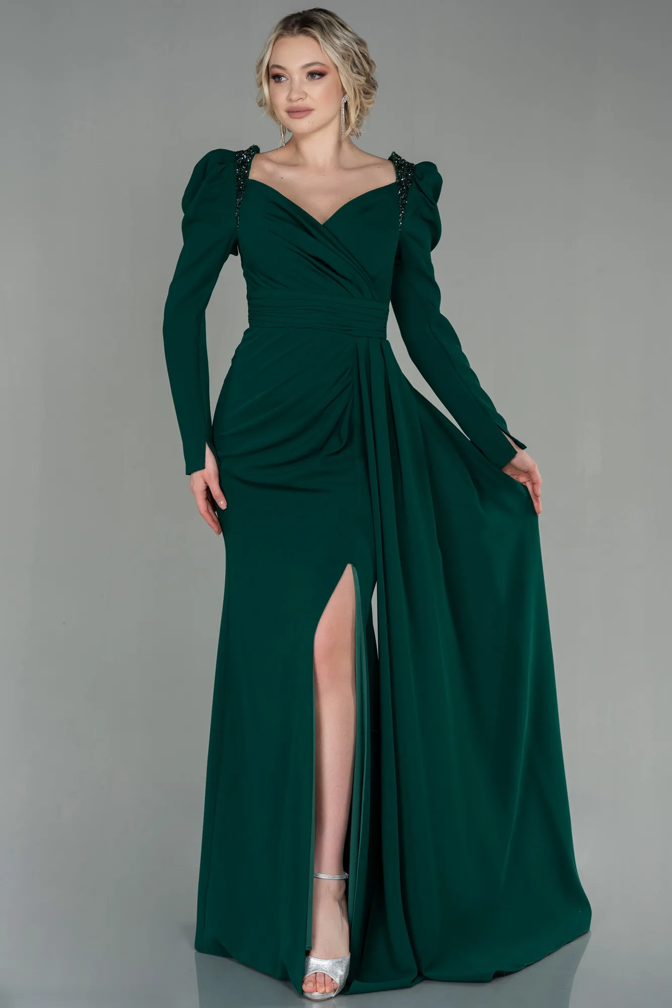 Emerald Green-Long Evening Dress ABU2895