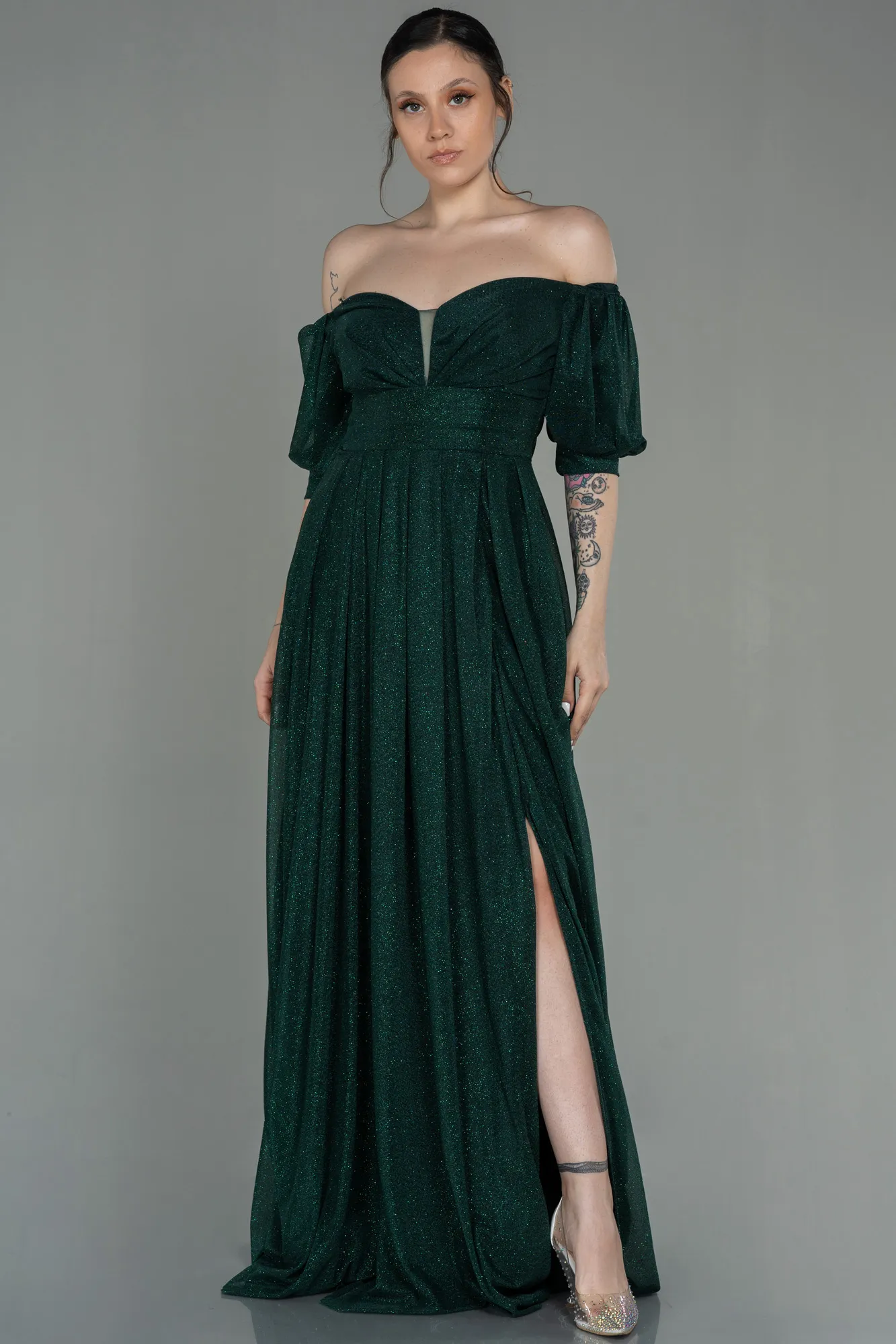 Emerald Green-Long Evening Dress ABU2983