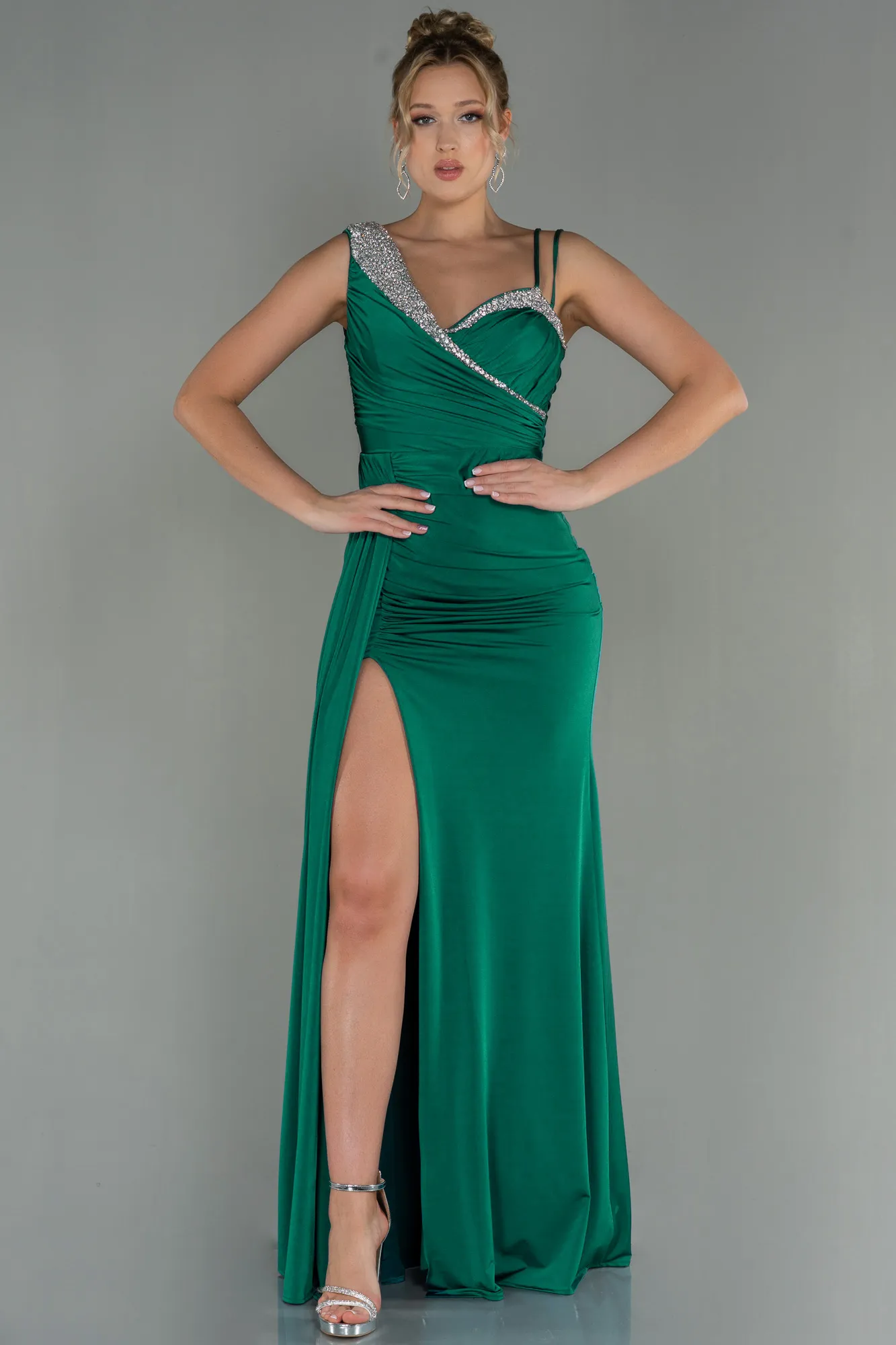 Emerald Green-Long Evening Dress ABU3000
