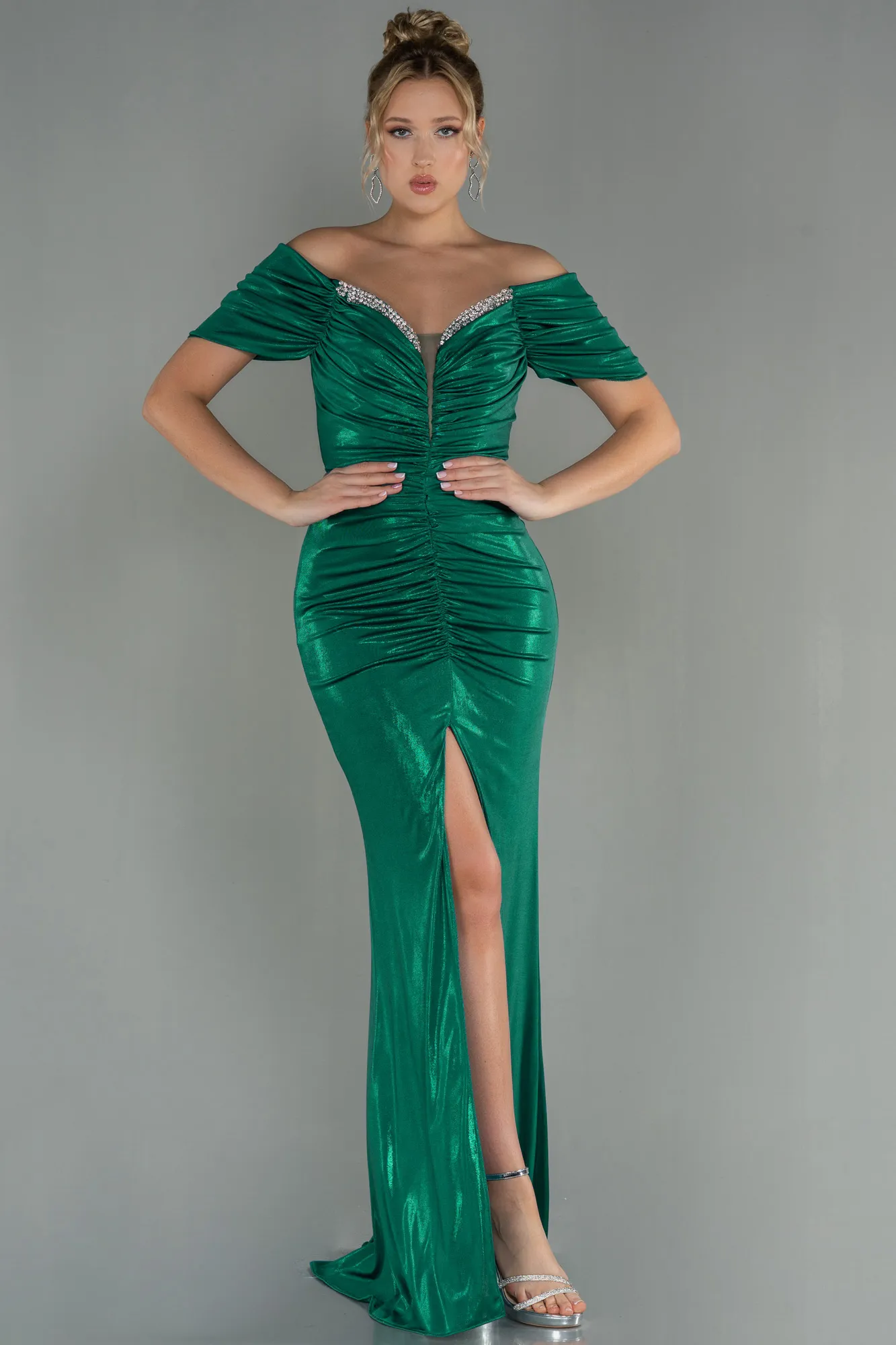 Emerald Green-Long Evening Dress ABU3002