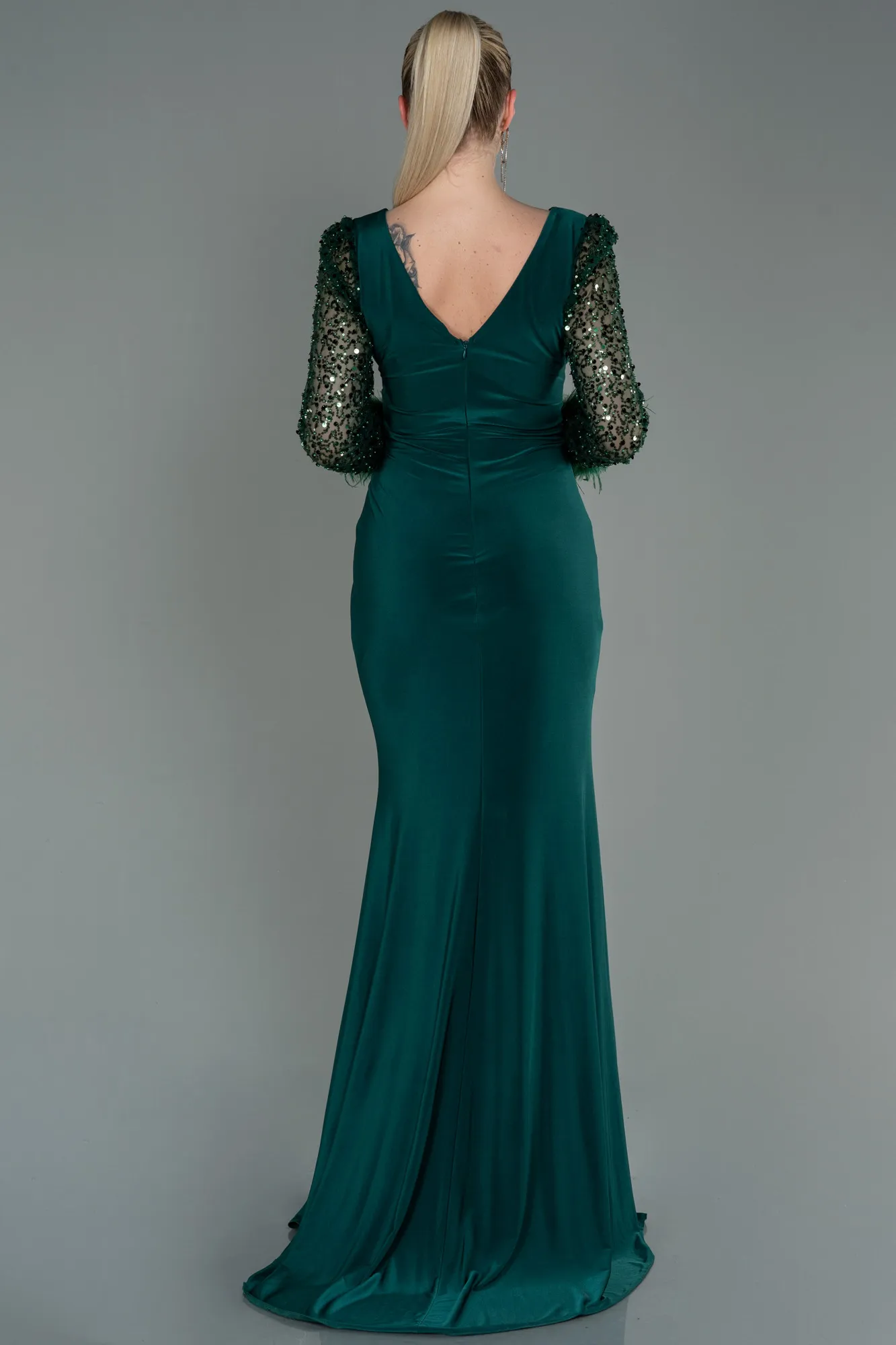 Emerald Green-Long Evening Dress ABU3008