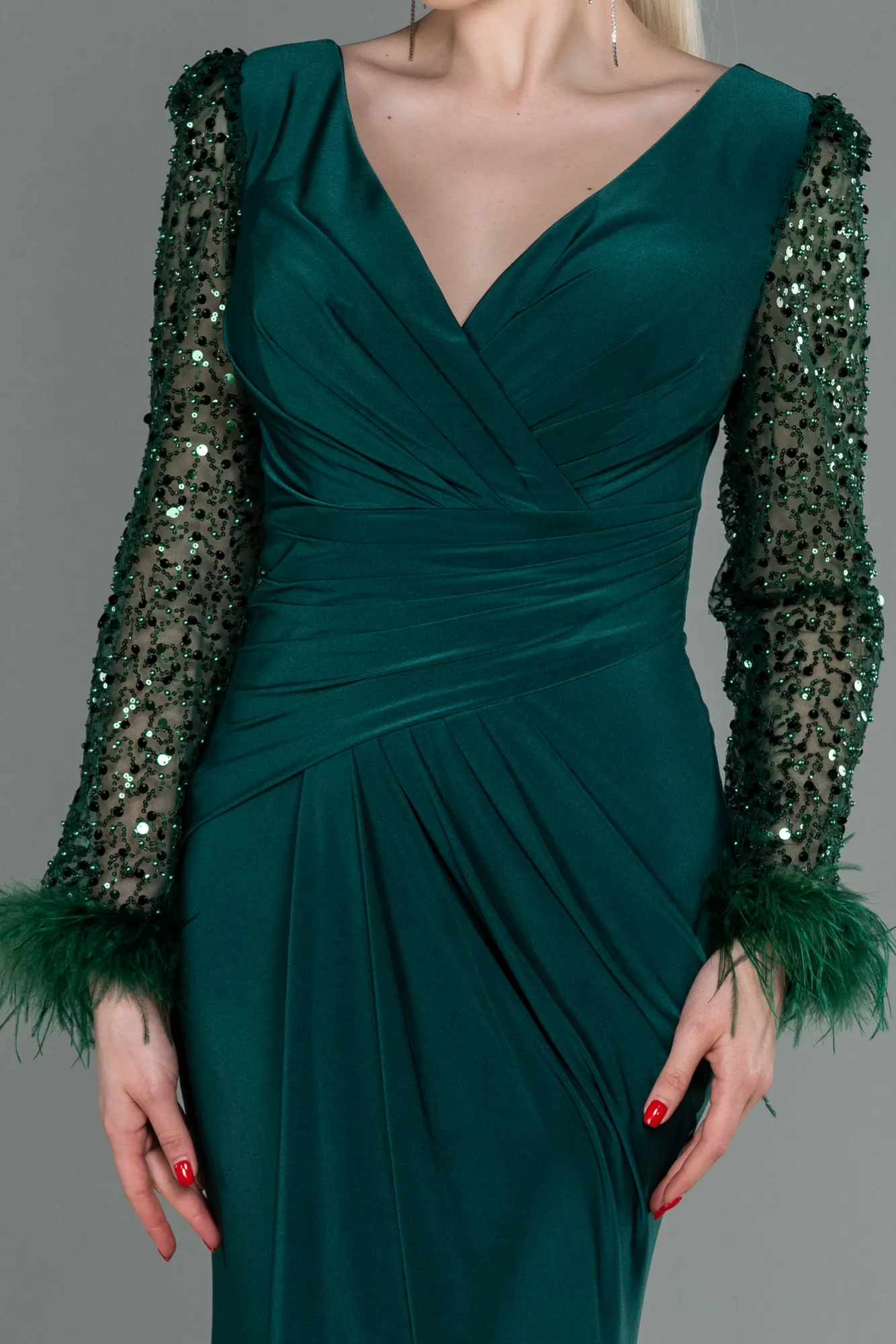 Emerald Green-Long Evening Dress ABU3008
