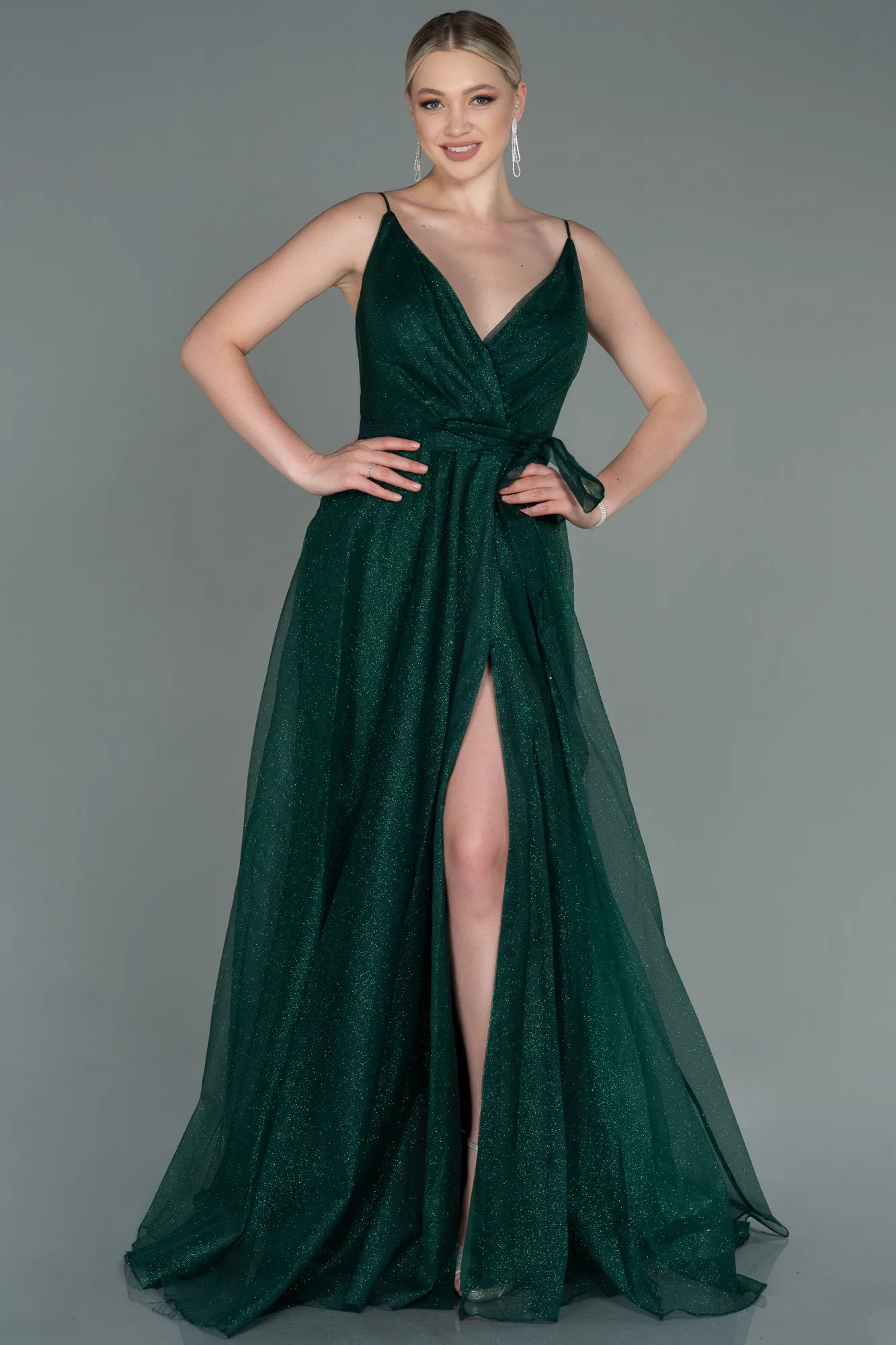Emerald Green-Long Evening Dress ABU3070