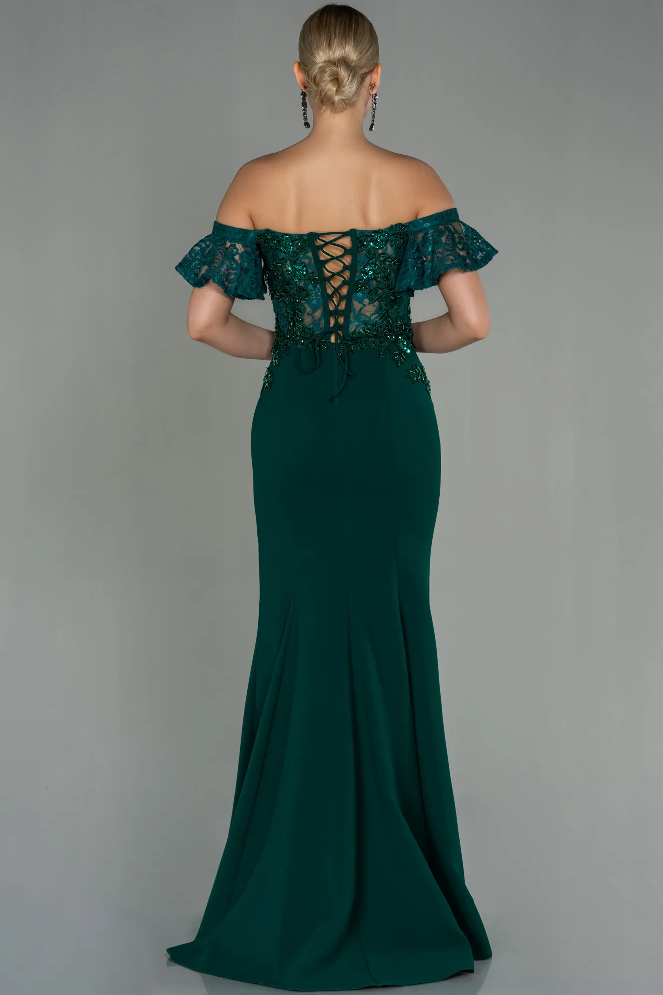 Emerald Green-Long Evening Dress ABU3077
