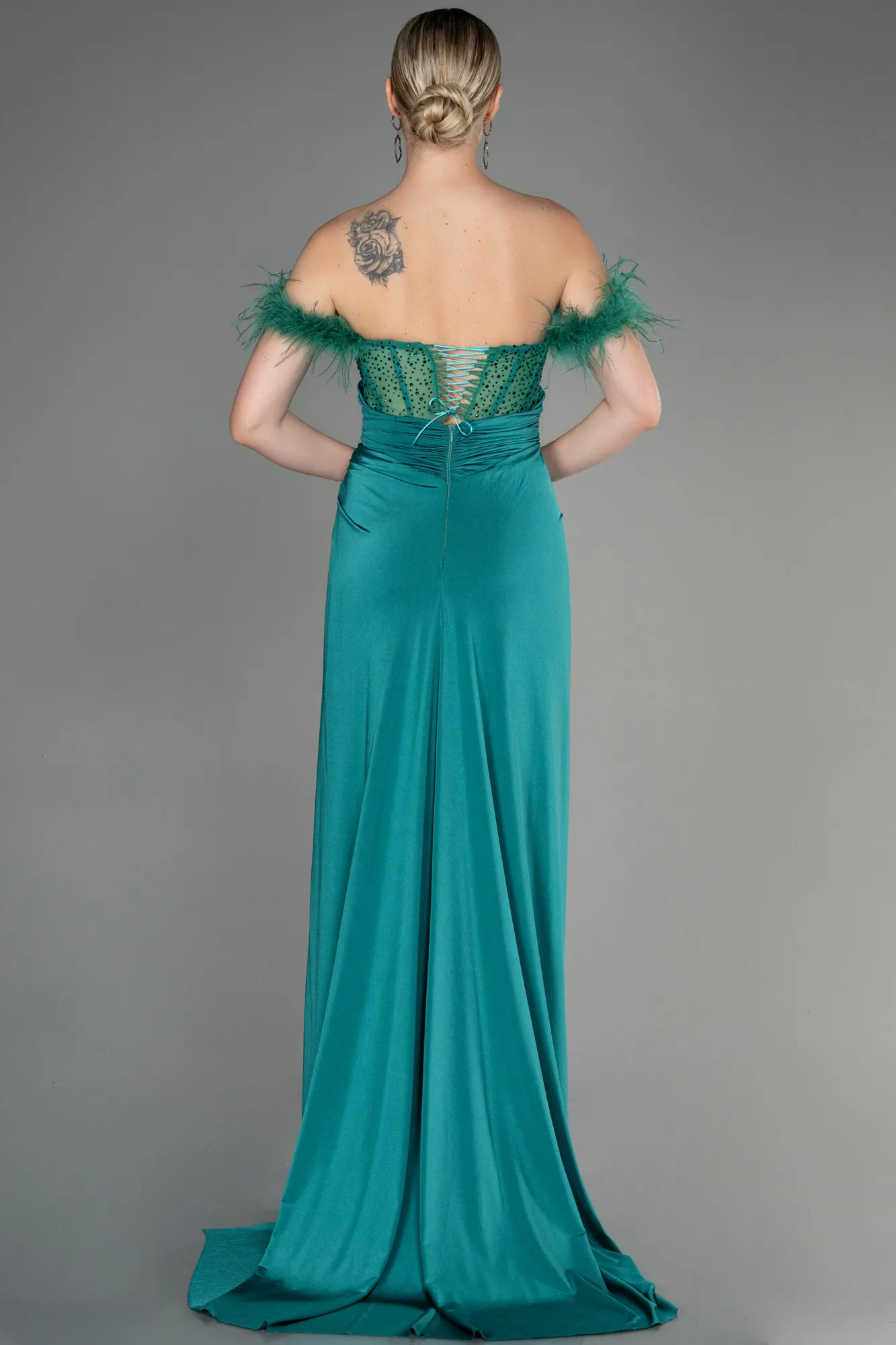 Emerald Green-Long Evening Dress ABU3224