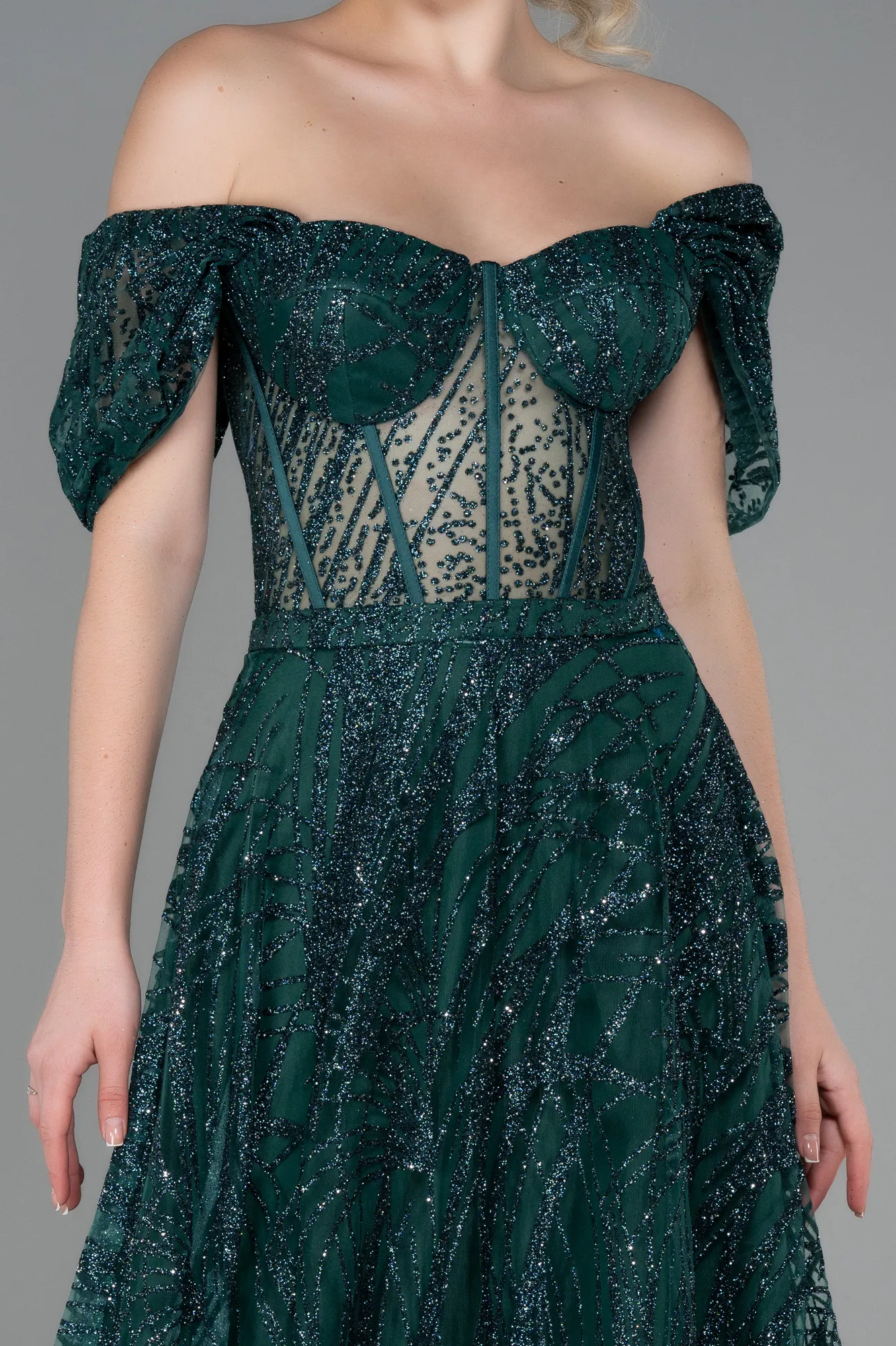 Emerald Green-Long Evening Dress ABU3261