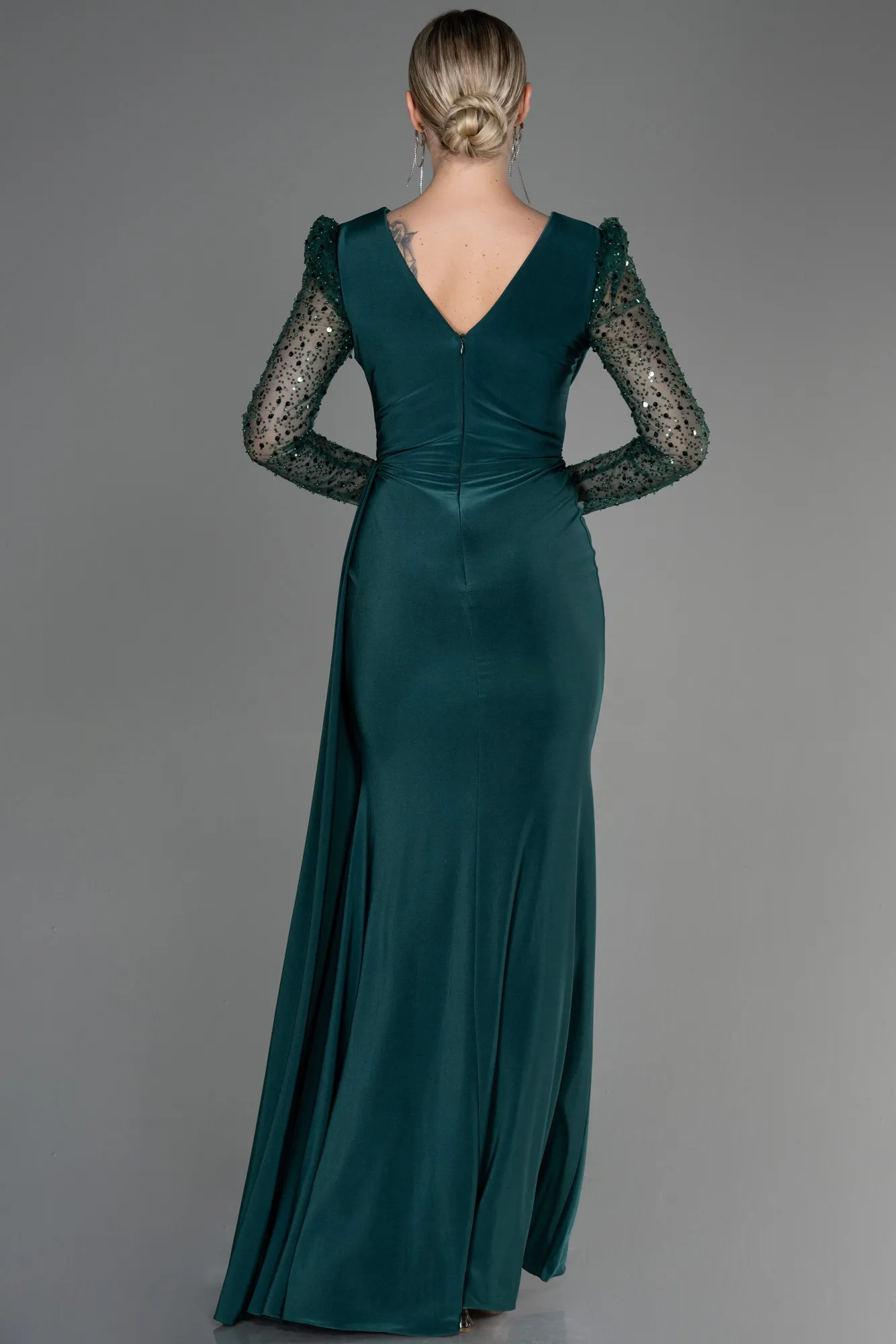 Emerald Green-Long Evening Dress ABU3321