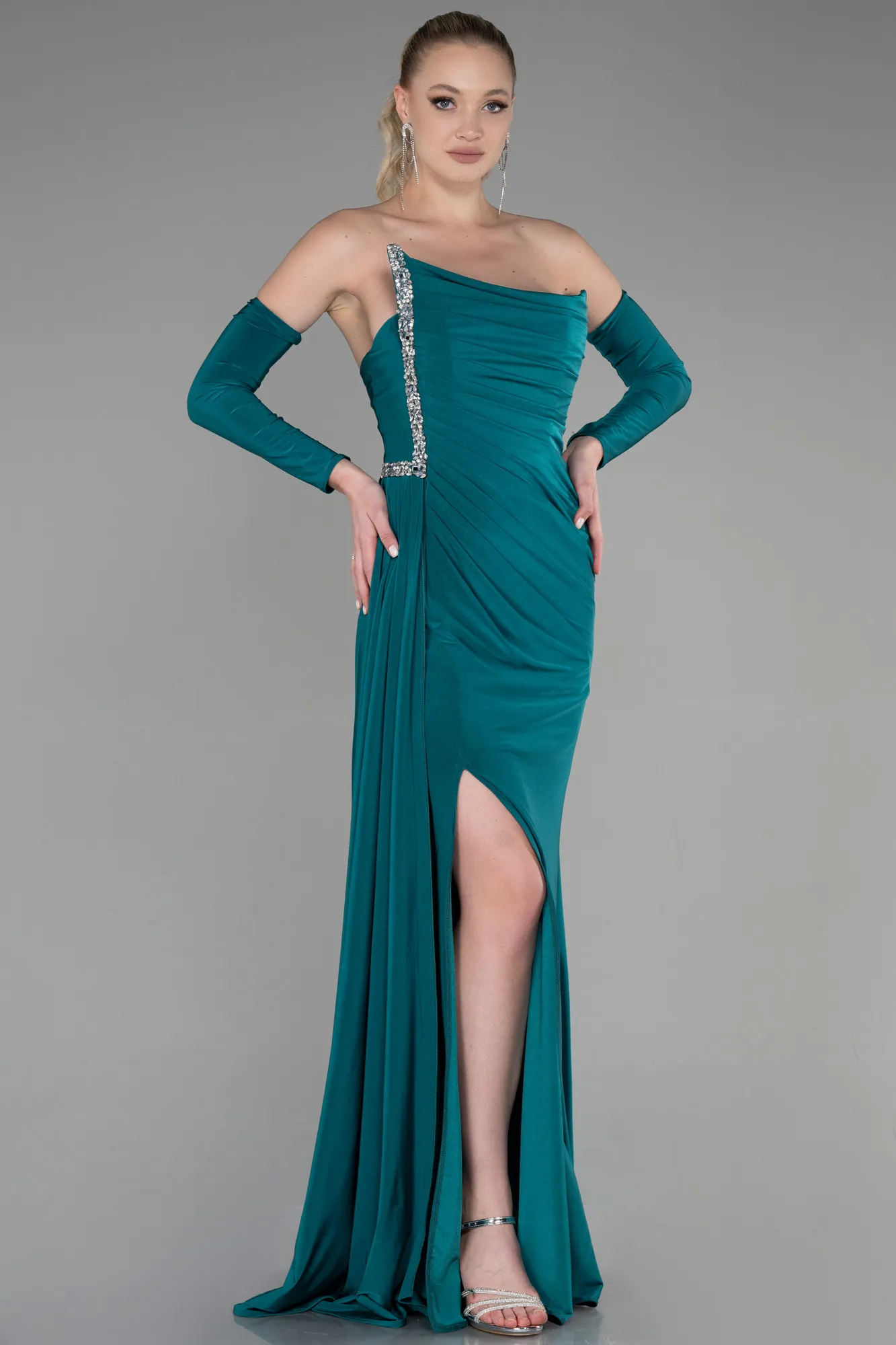 Emerald Green-Long Evening Dress ABU3342