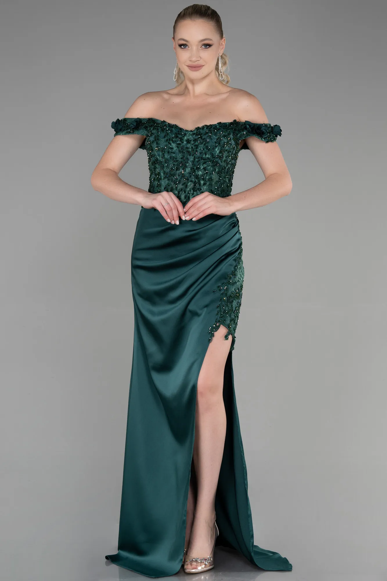 Emerald Green-Long Evening Dress ABU3384