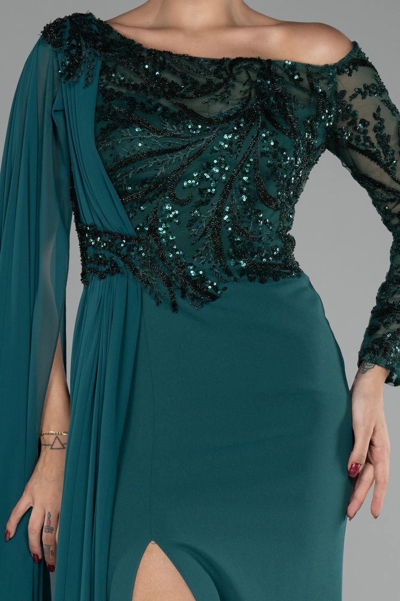 Emerald Green-Long Evening Dress ABU3511