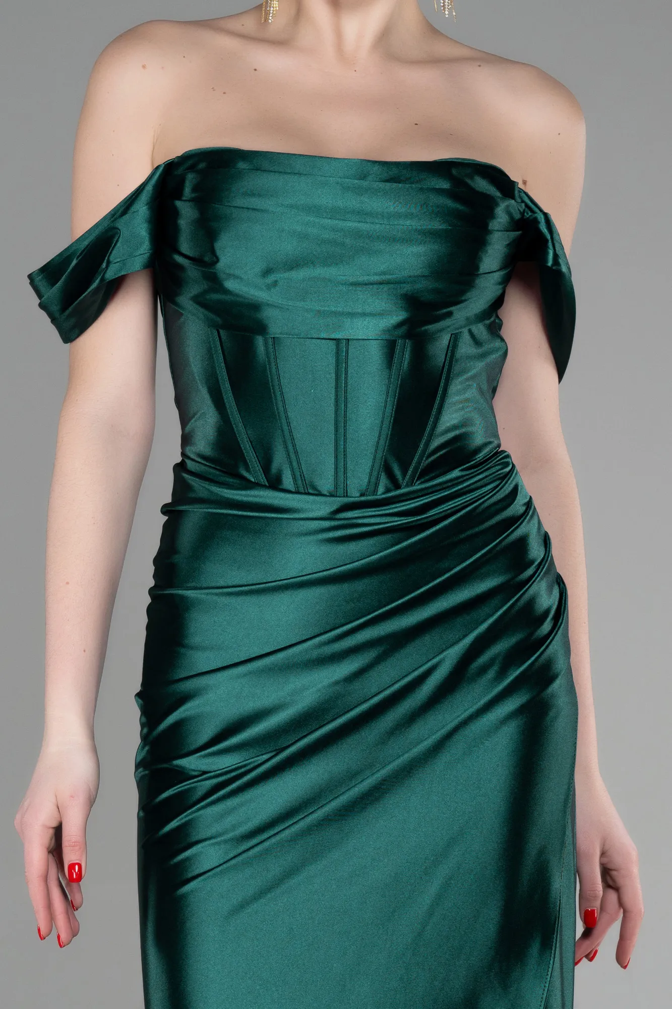 Emerald Green-Long Evening Dress ABU3611