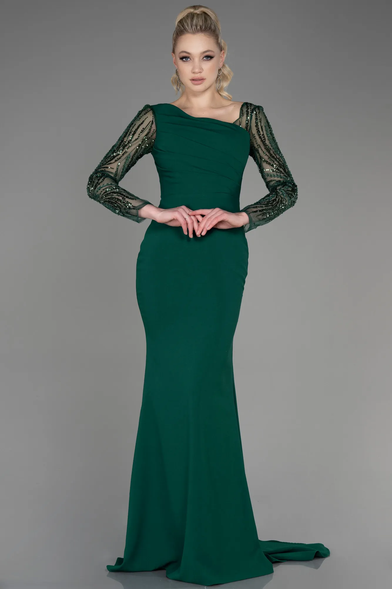 Emerald Green-Long Evening Dress ABU3712