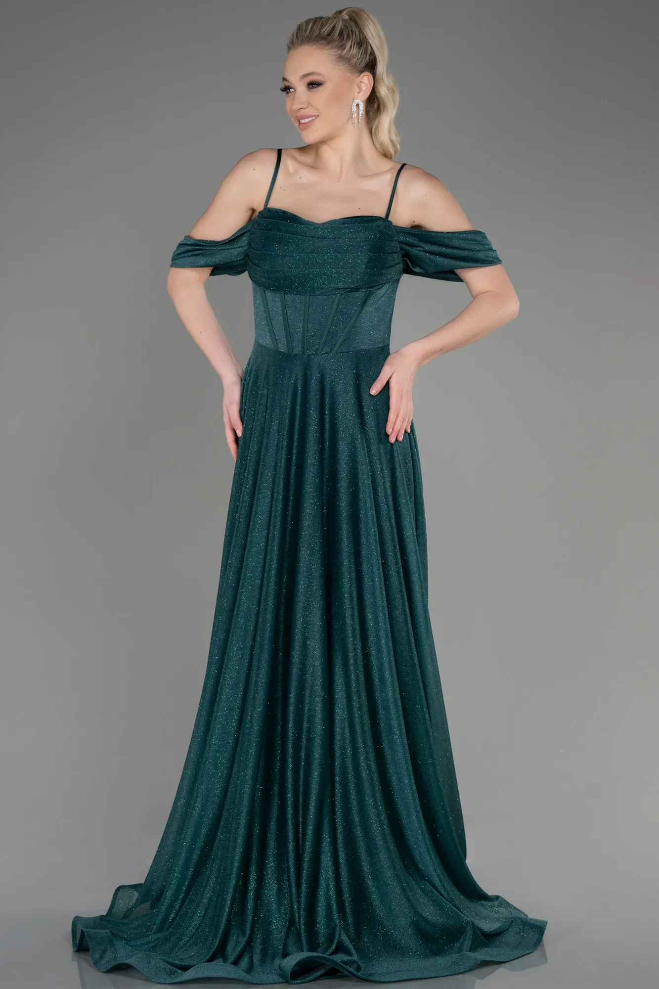 Emerald Green-Long Evening Dress ABU3767