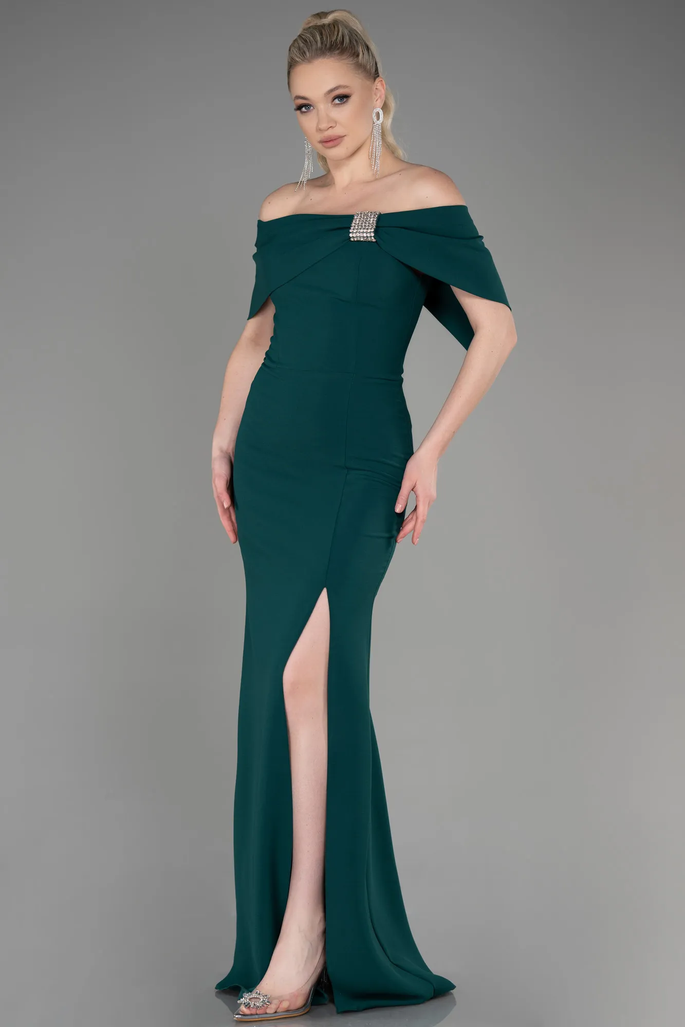 Emerald Green-Long Evening Dress ABU3775