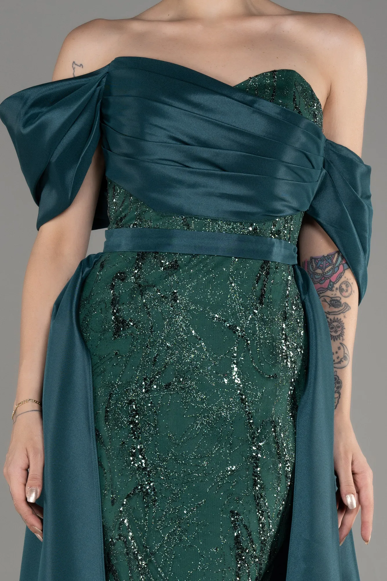 Emerald Green-Long Evening Dress ABU3887