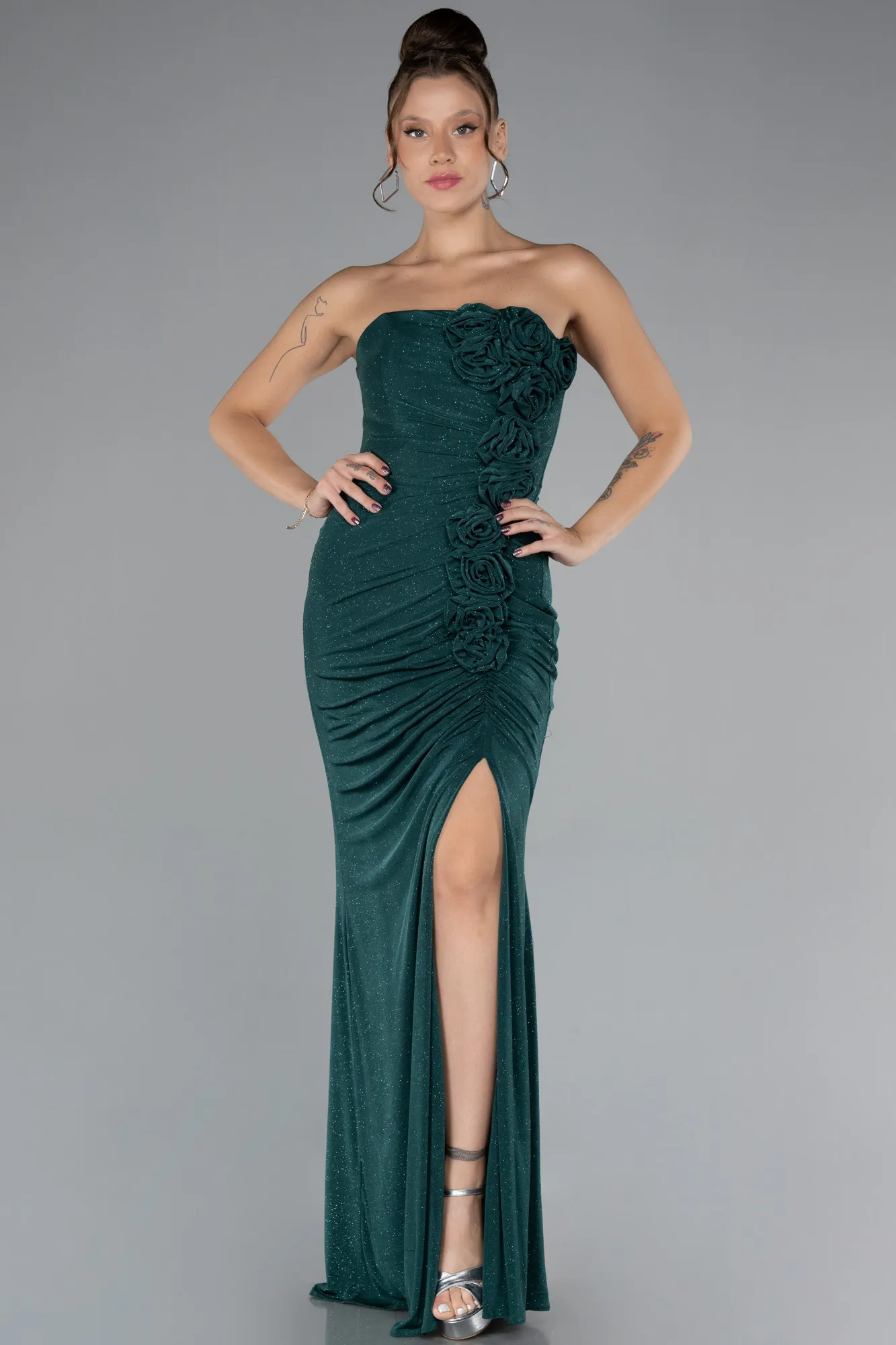 Emerald Green-Long Evening Dress ABU4225