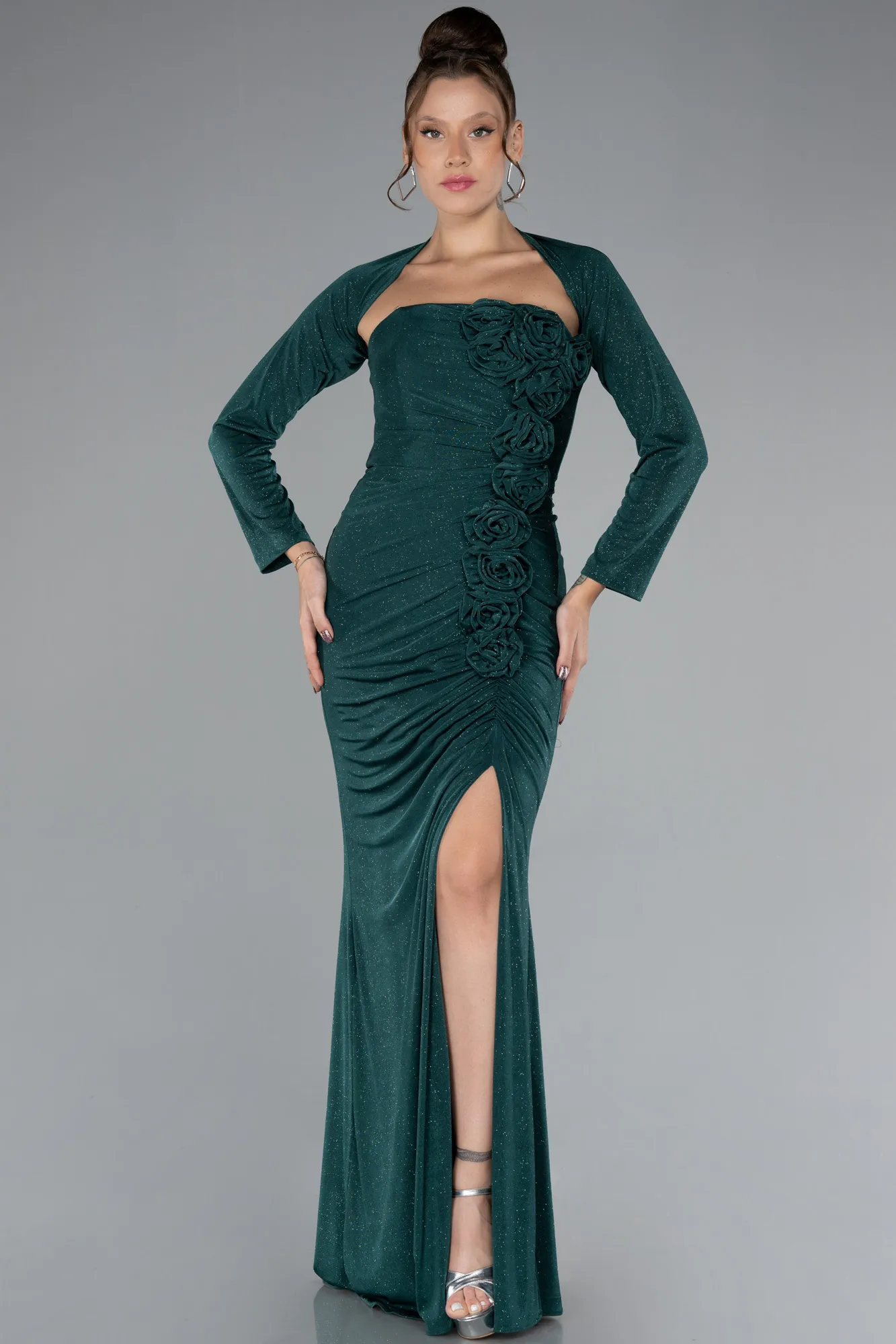 Emerald Green-Long Evening Dress ABU4225