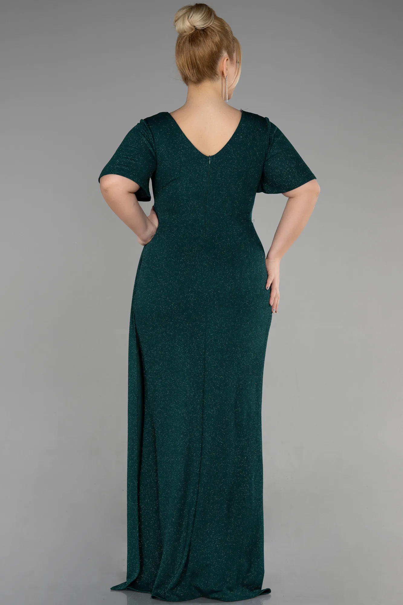 Emerald Green-Long Formal Plus Size Dress ABU3645