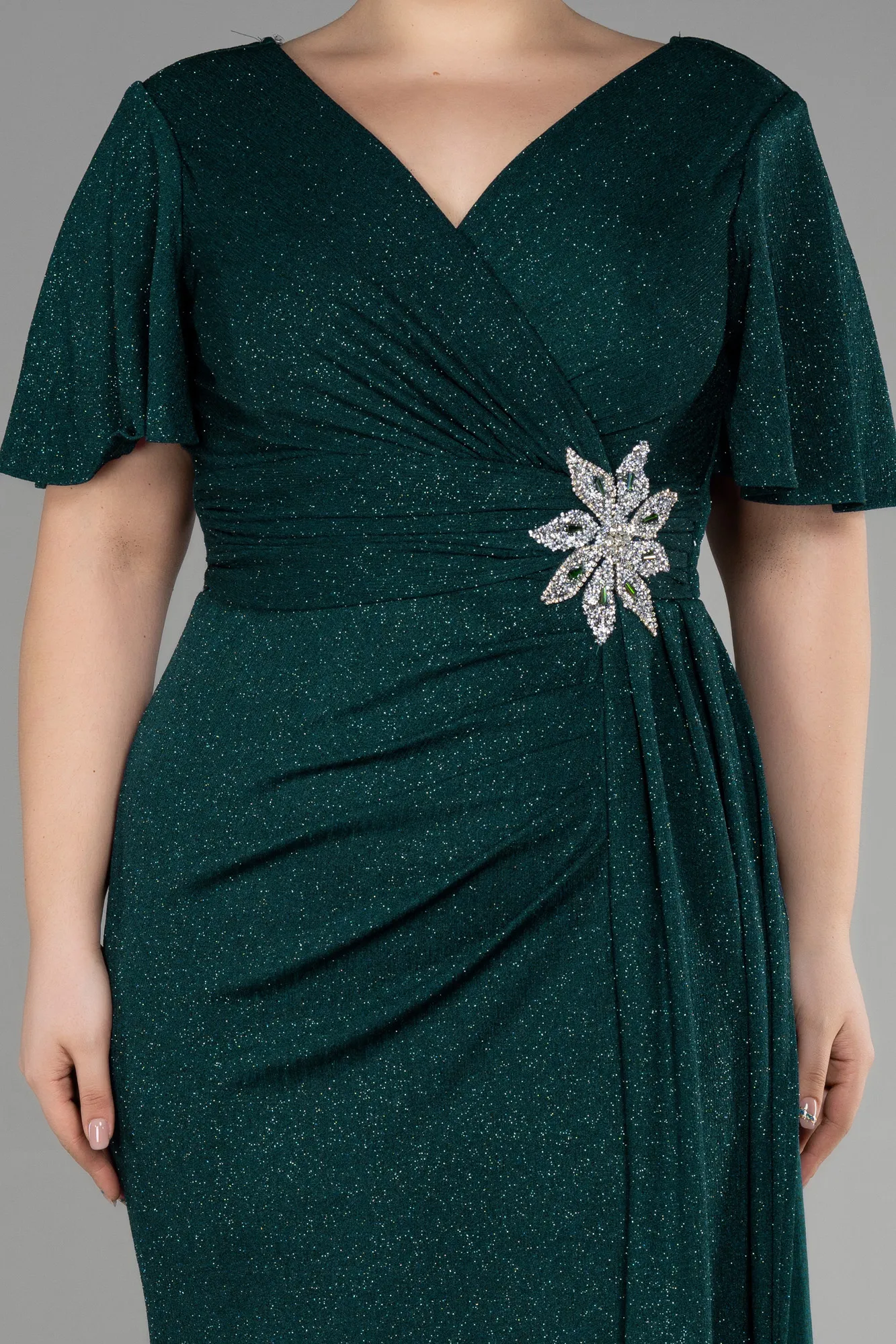 Emerald Green-Long Formal Plus Size Dress ABU3645