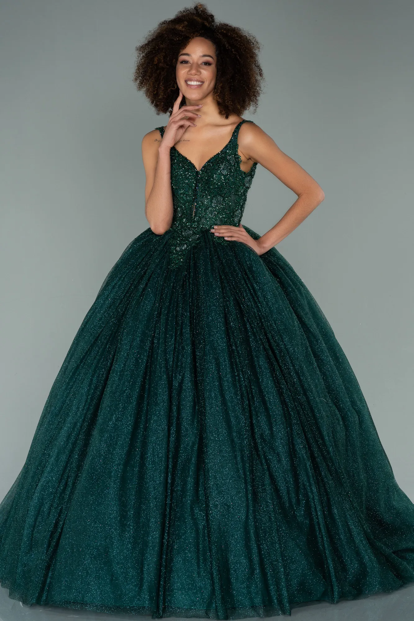 Emerald Green-Long Haute Couture ABU2137