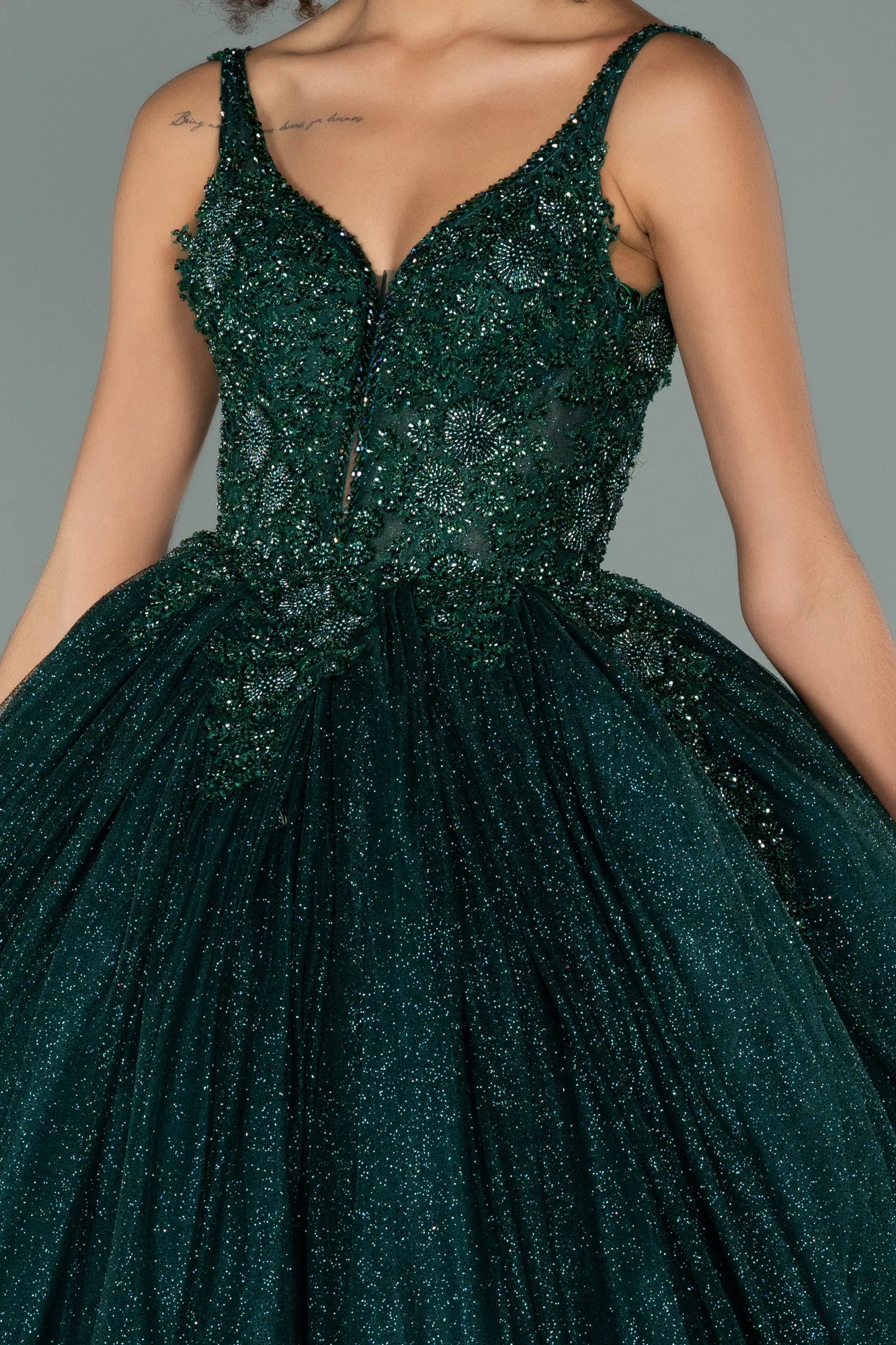 Emerald Green-Long Haute Couture ABU2137