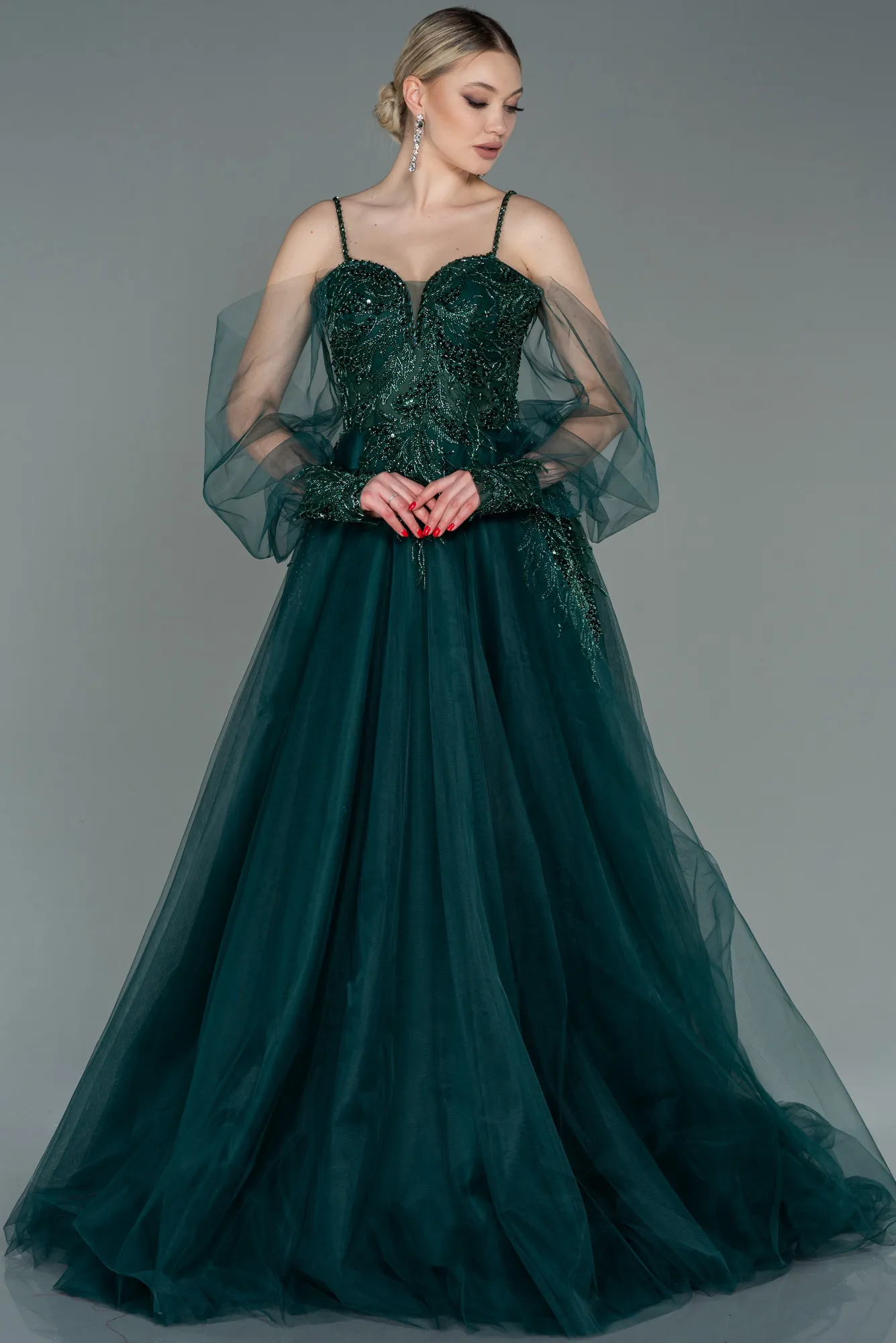 Emerald Green-Long Haute Couture ABU2789