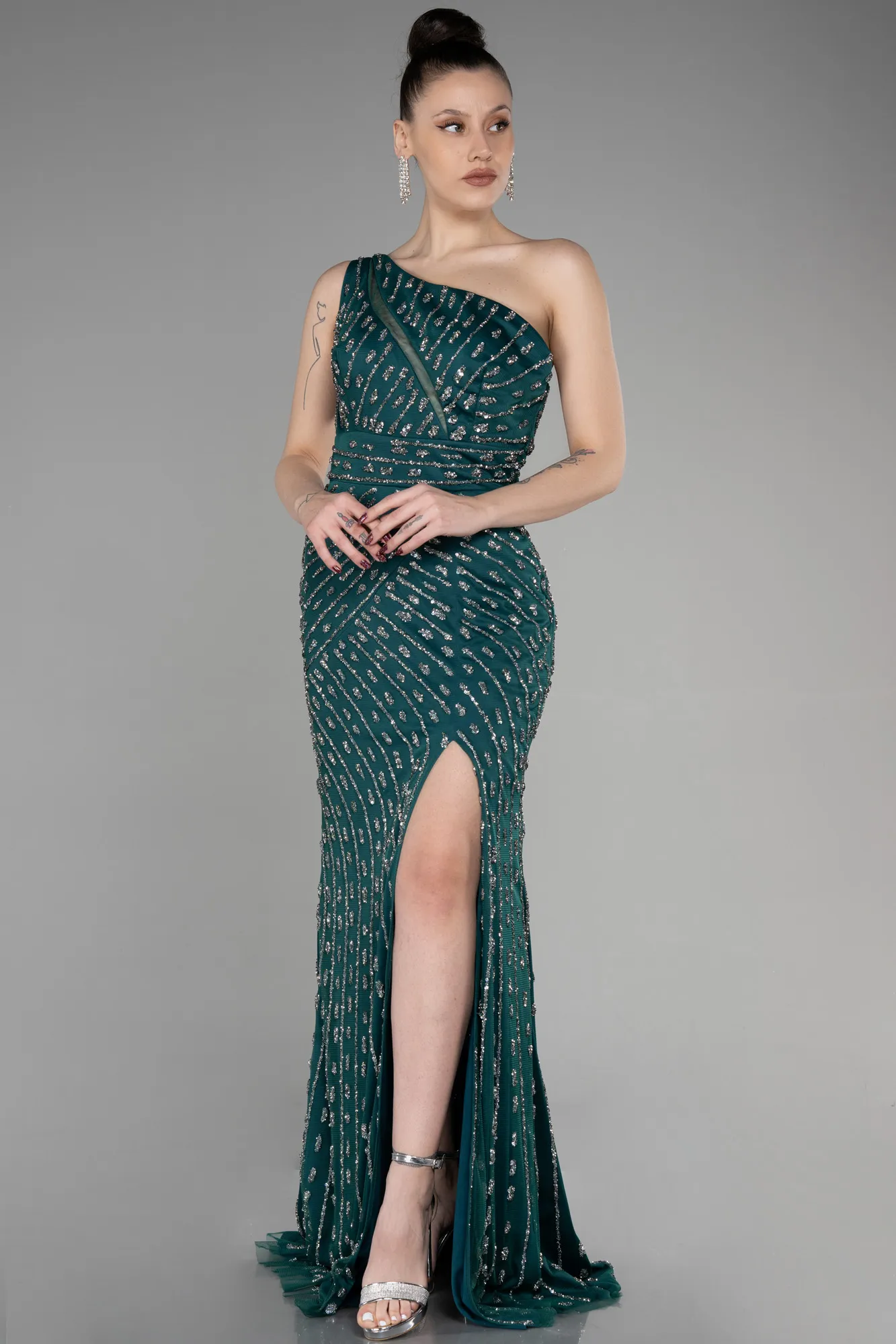 Emerald Green-Long Haute Couture ABU3503