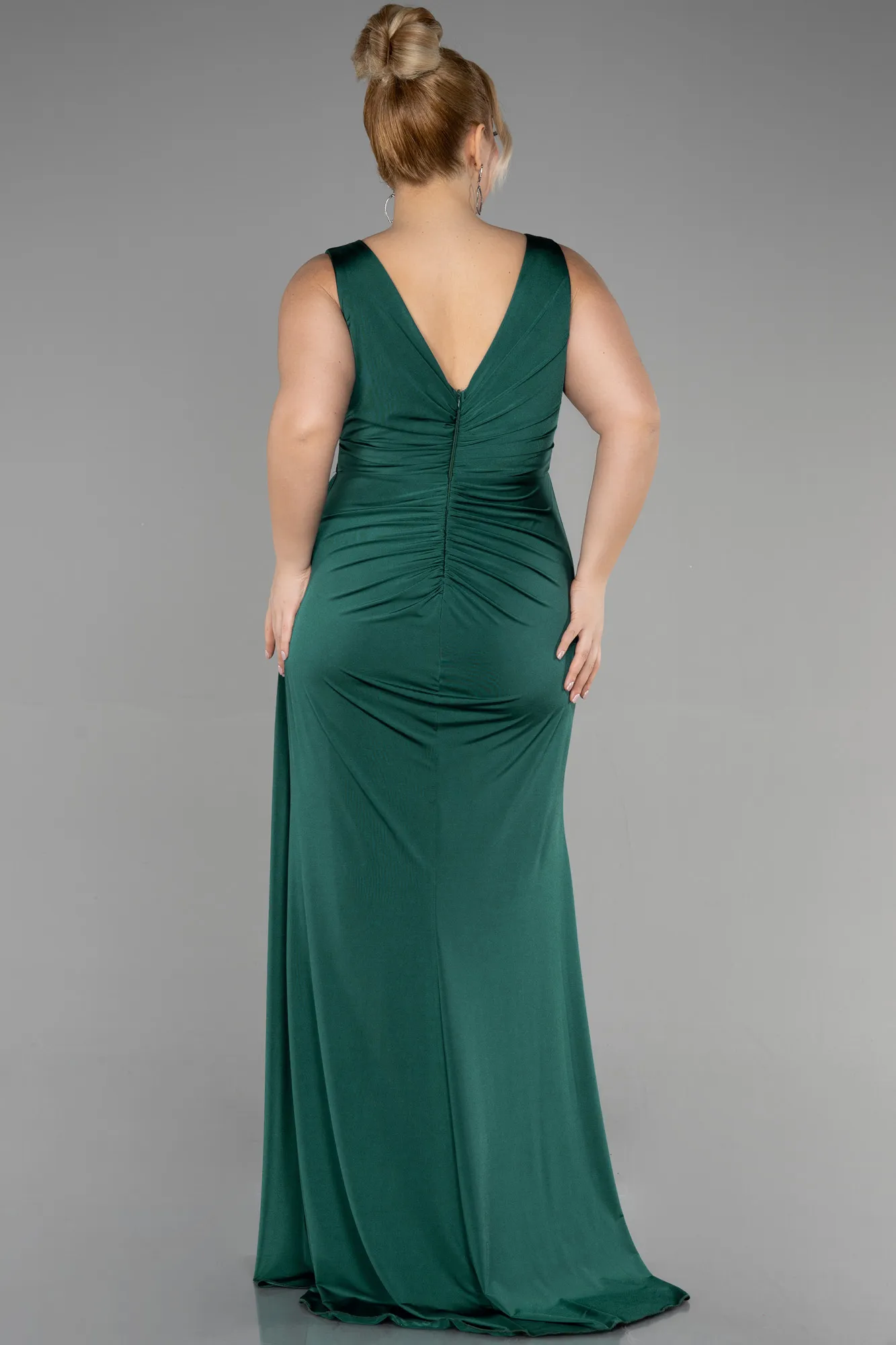 Emerald Green-Long Large Size Dress ABU2927