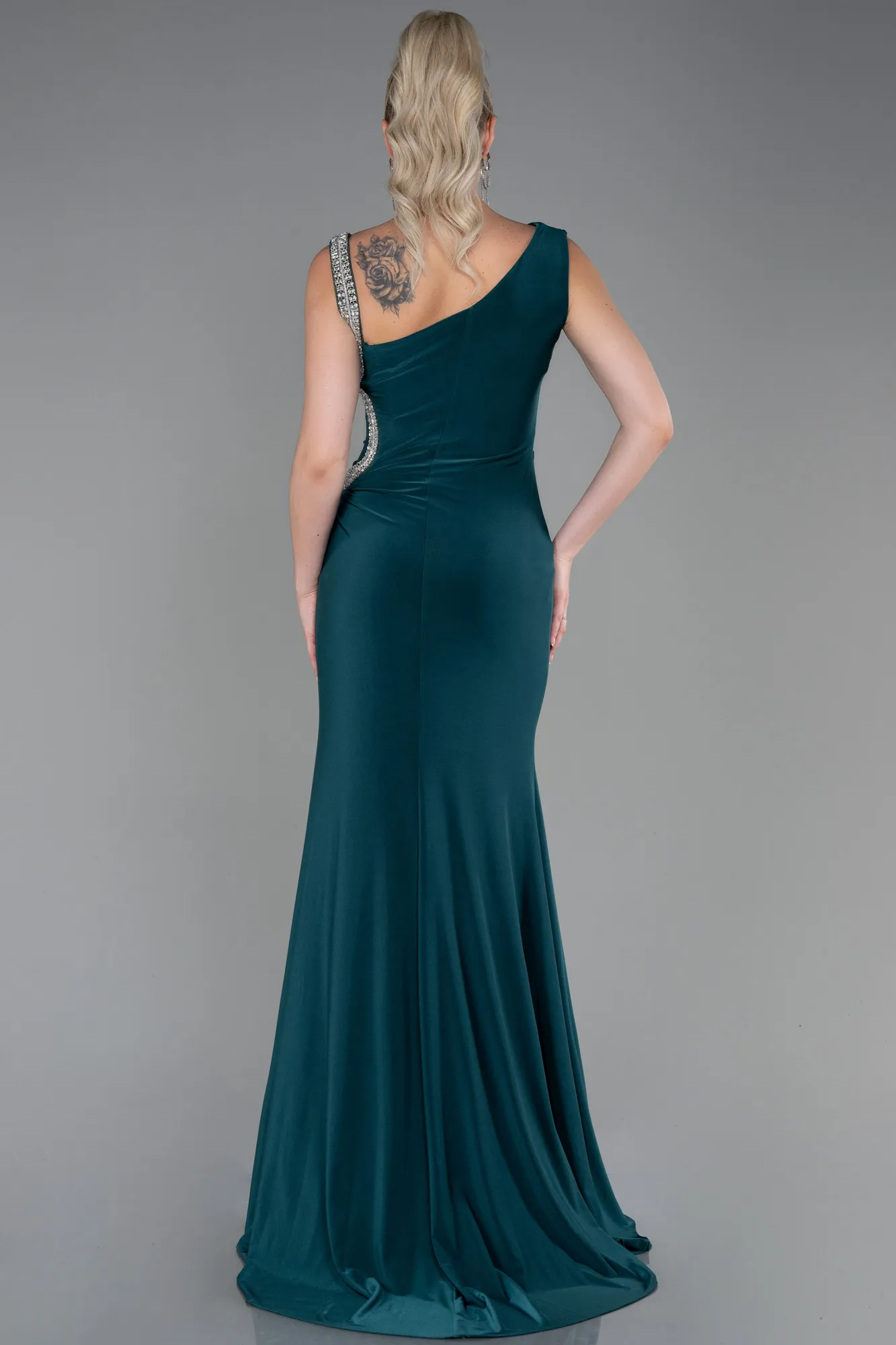 Emerald Green-Long Mermaid Evening Dress ABU3206